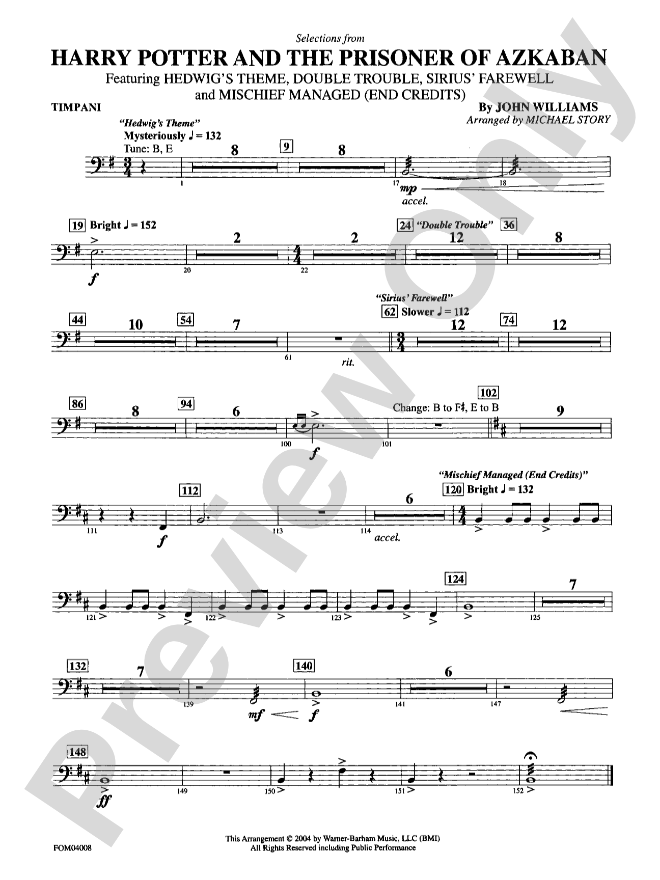 Harry Potter and the Prisoner of Azkaban: Timpani