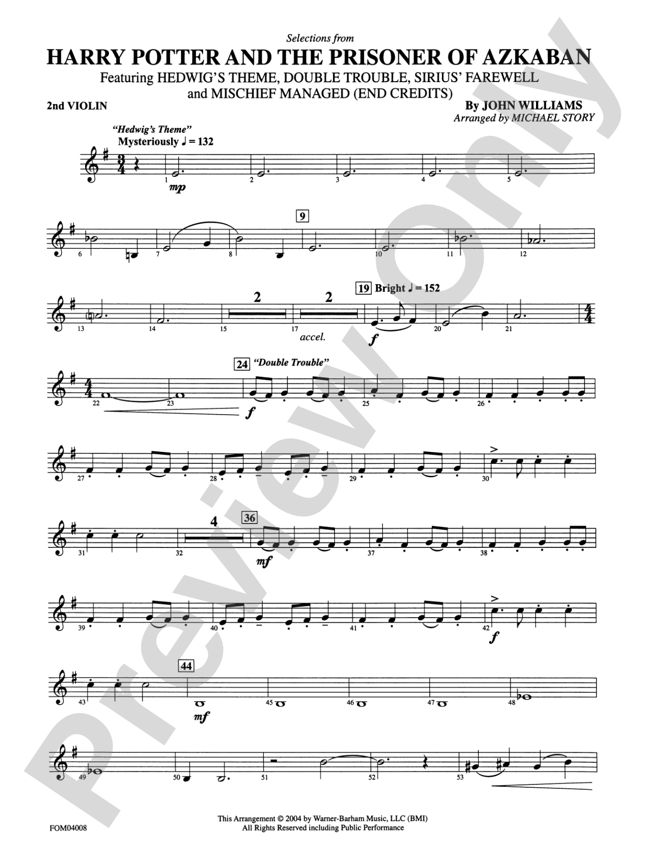 Harry Potter and the Prisoner of Azkaban: 2nd Violin