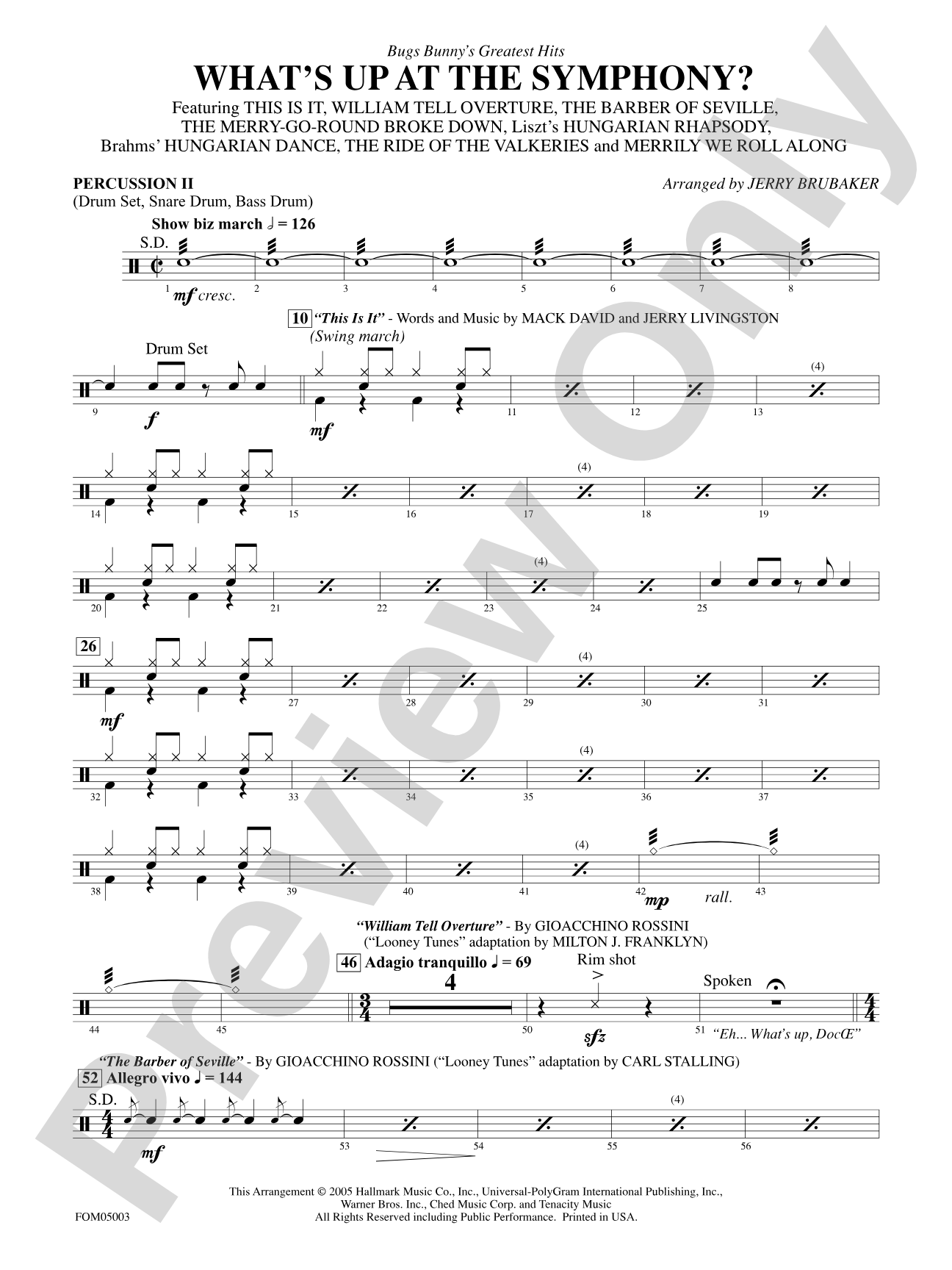 What's Up at the Symphony? (Bugs Bunny's Greatest Hits): 2nd Percussion