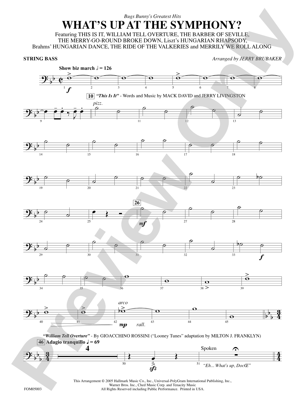 What's Up at the Symphony? (Bugs Bunny's Greatest Hits): String Bass