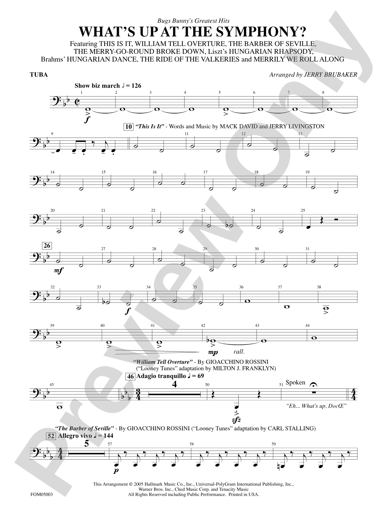 What's Up at the Symphony? (Bugs Bunny's Greatest Hits): Tuba