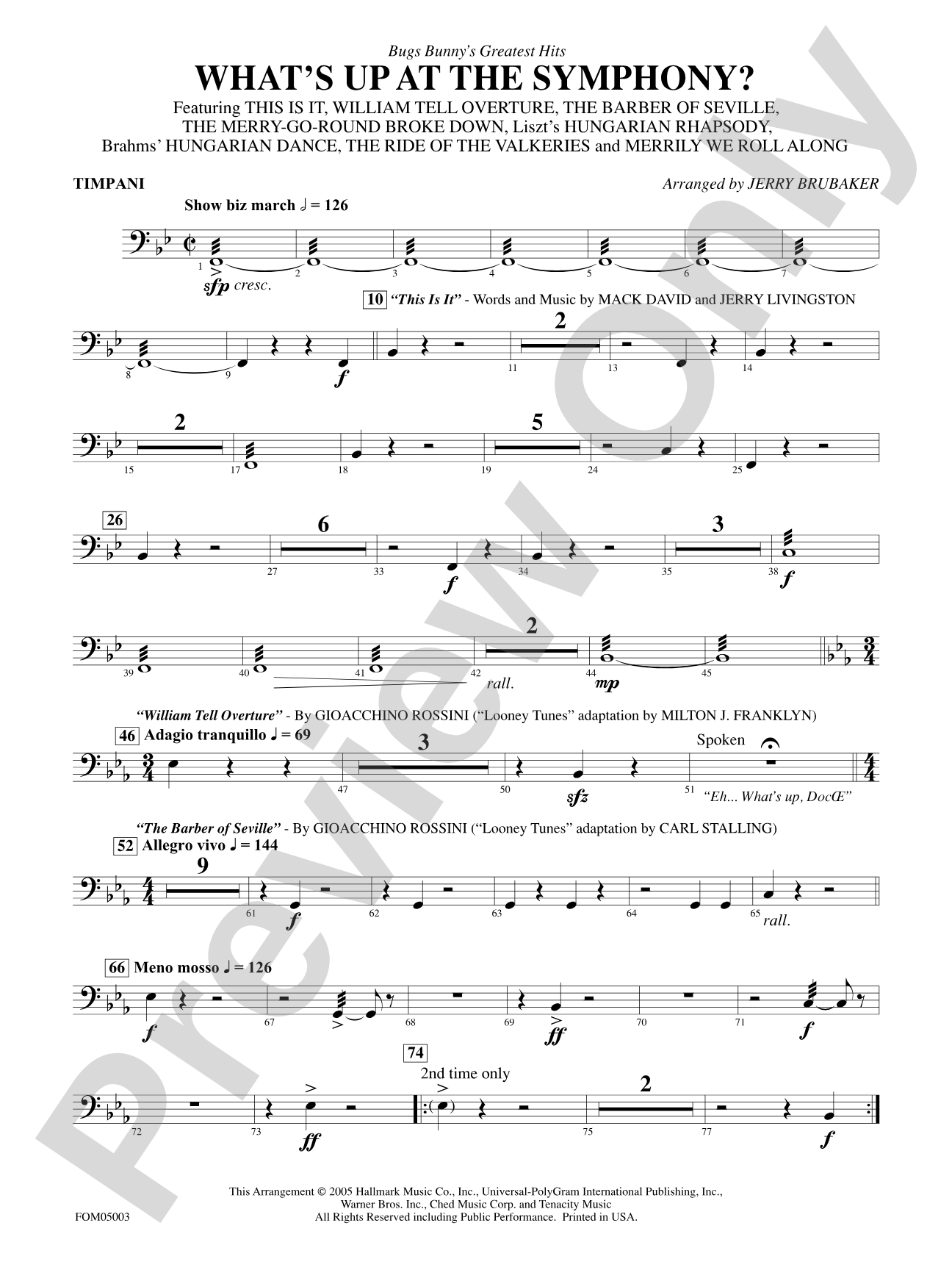 What's Up at the Symphony? (Bugs Bunny's Greatest Hits): Timpani