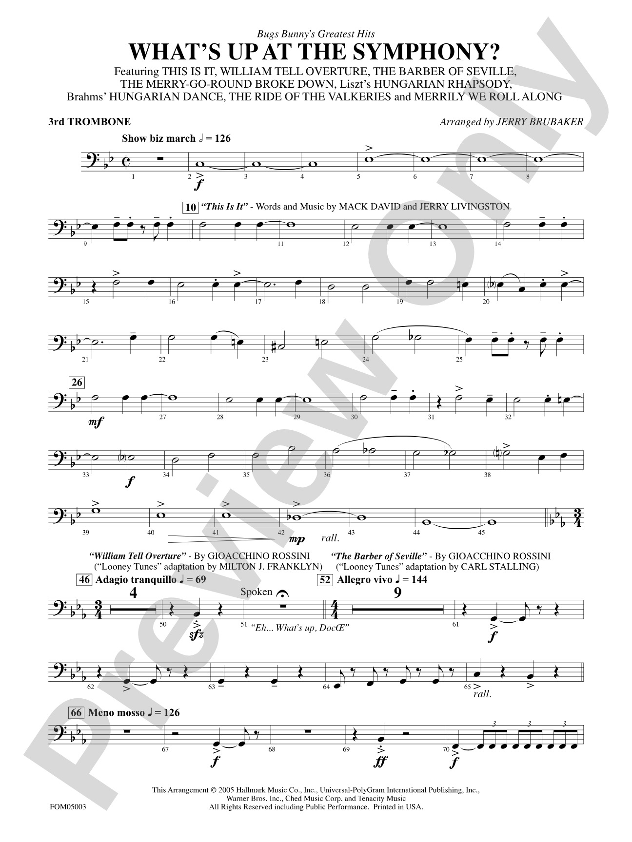 What's Up at the Symphony? (Bugs Bunny's Greatest Hits): 3rd Trombone