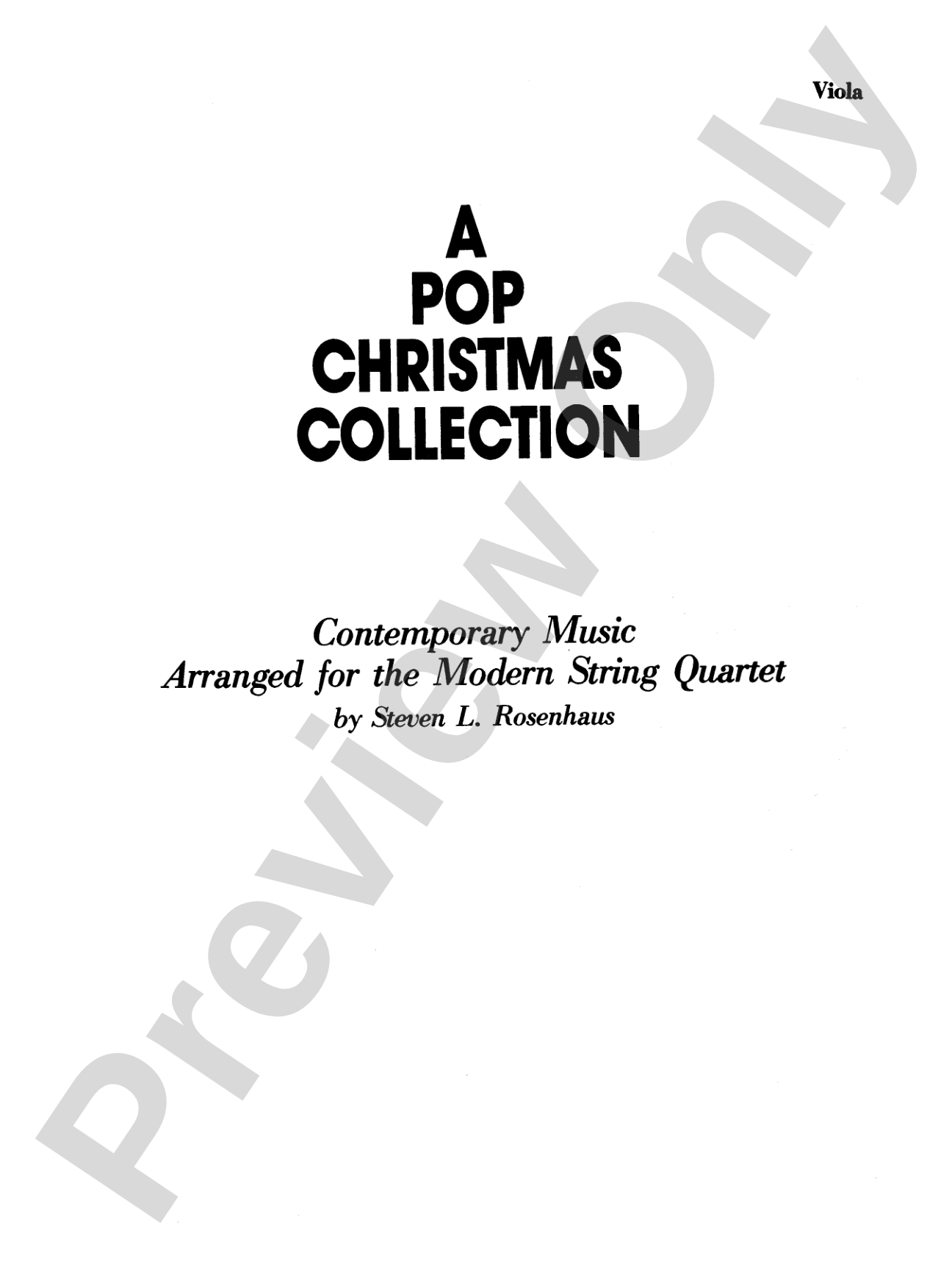 A Pop Christmas Collection: Viola