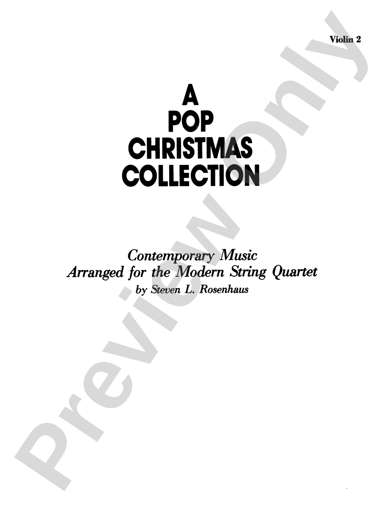 A Pop Christmas Collection: 2nd Violin