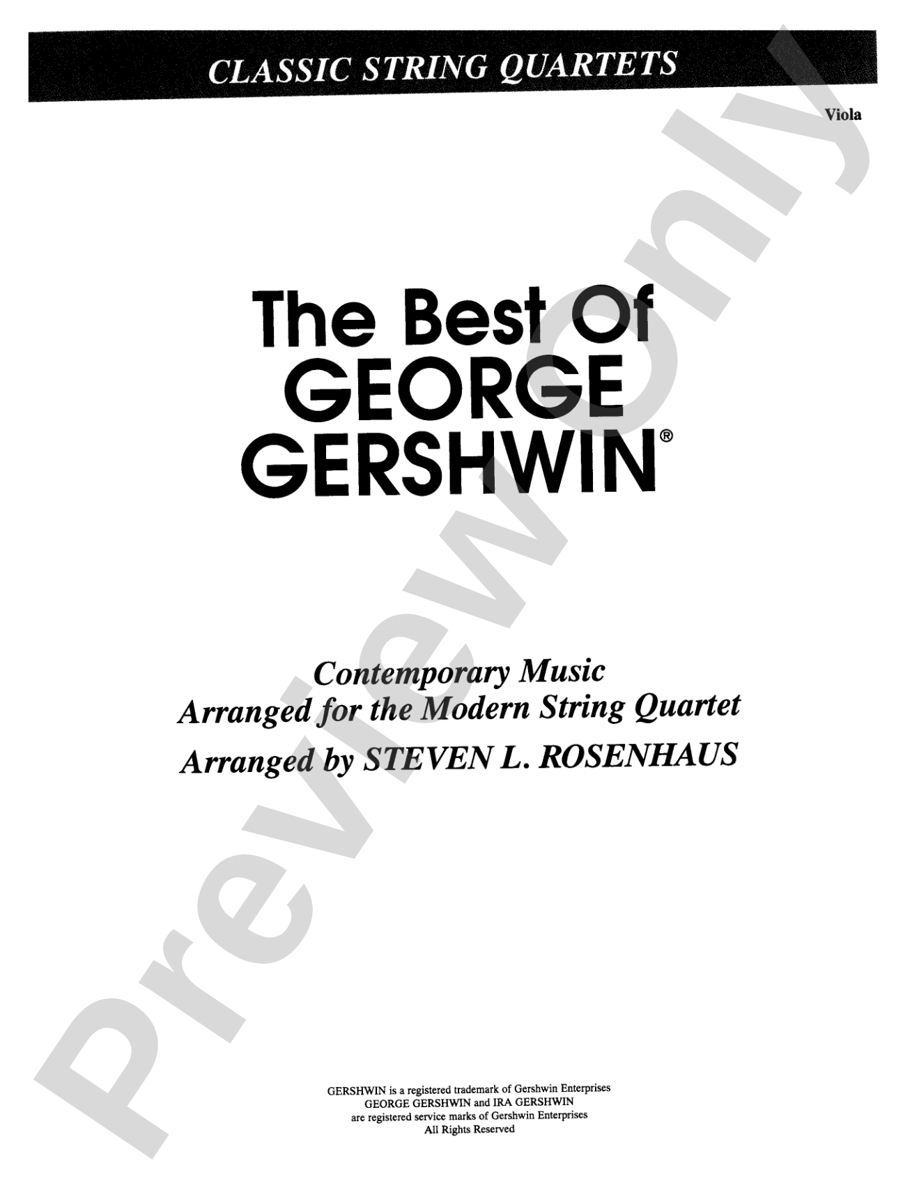 George Gershwin: Viola