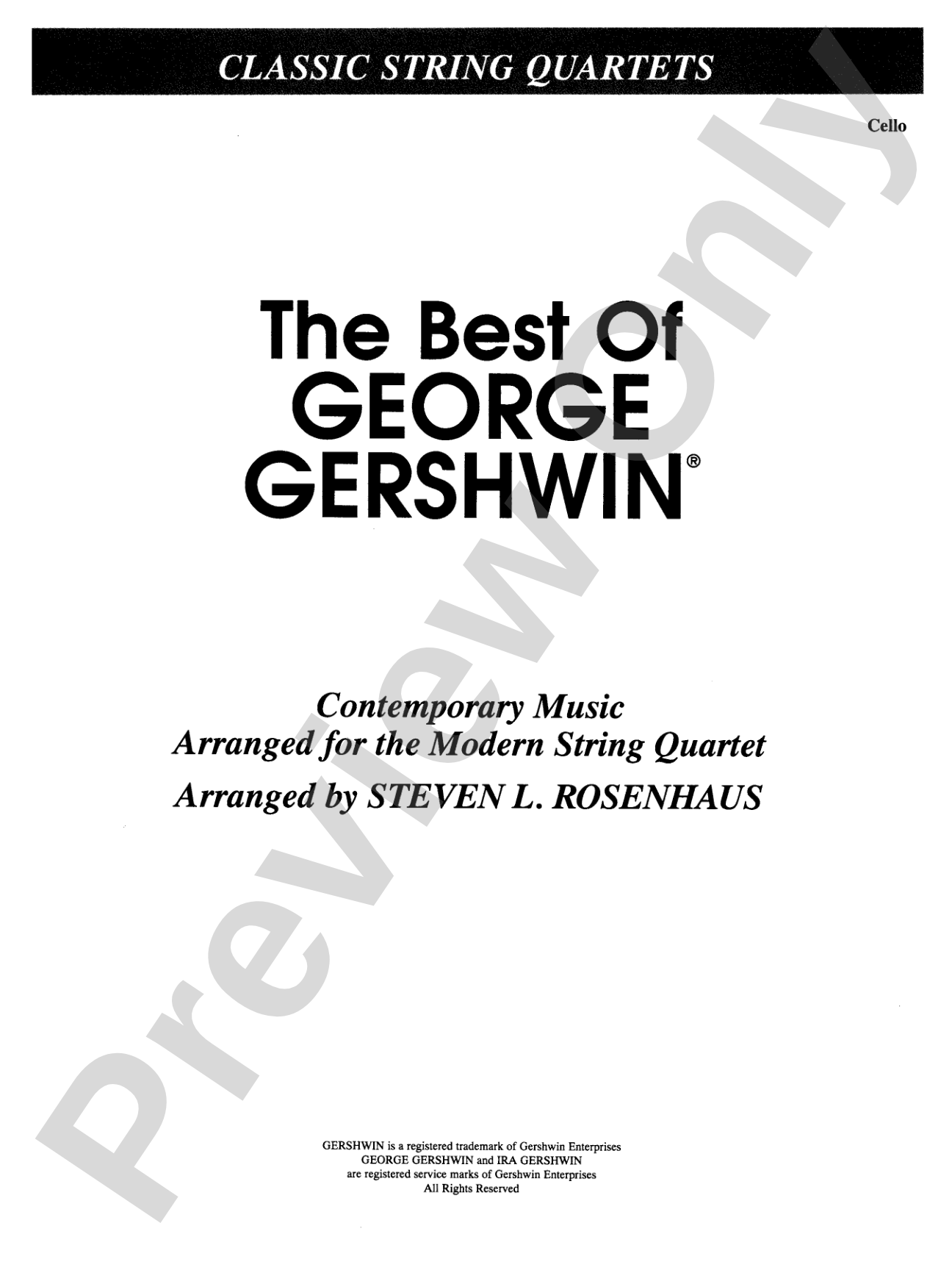 George Gershwin: Cello