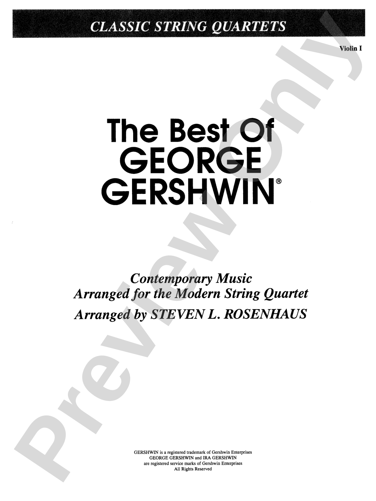 George Gershwin: 1st Violin