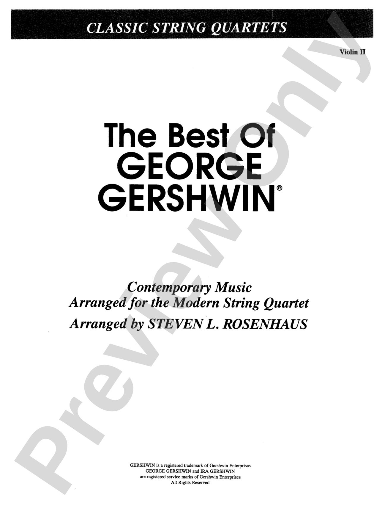 George Gershwin: 2nd Violin