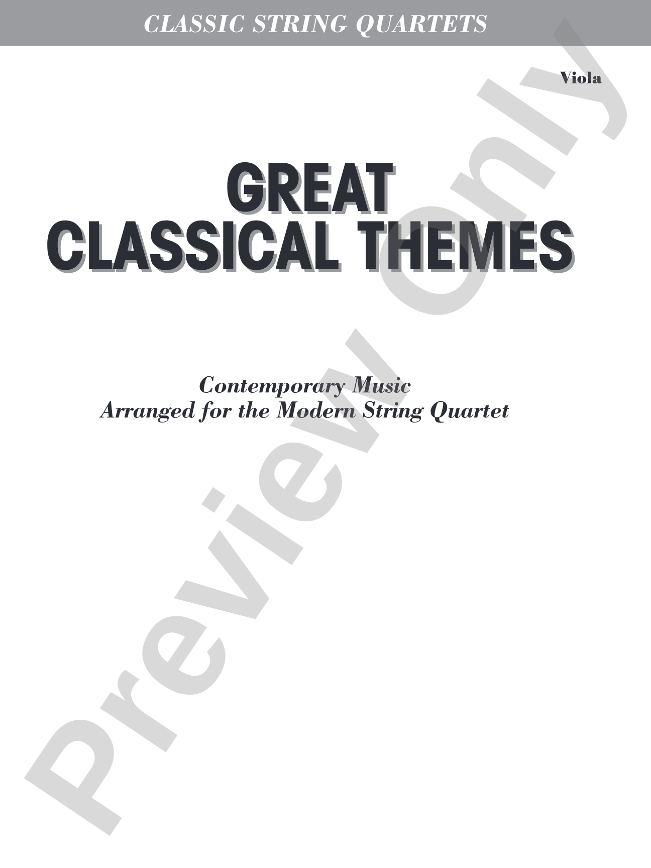 Great Classical Themes: Viola