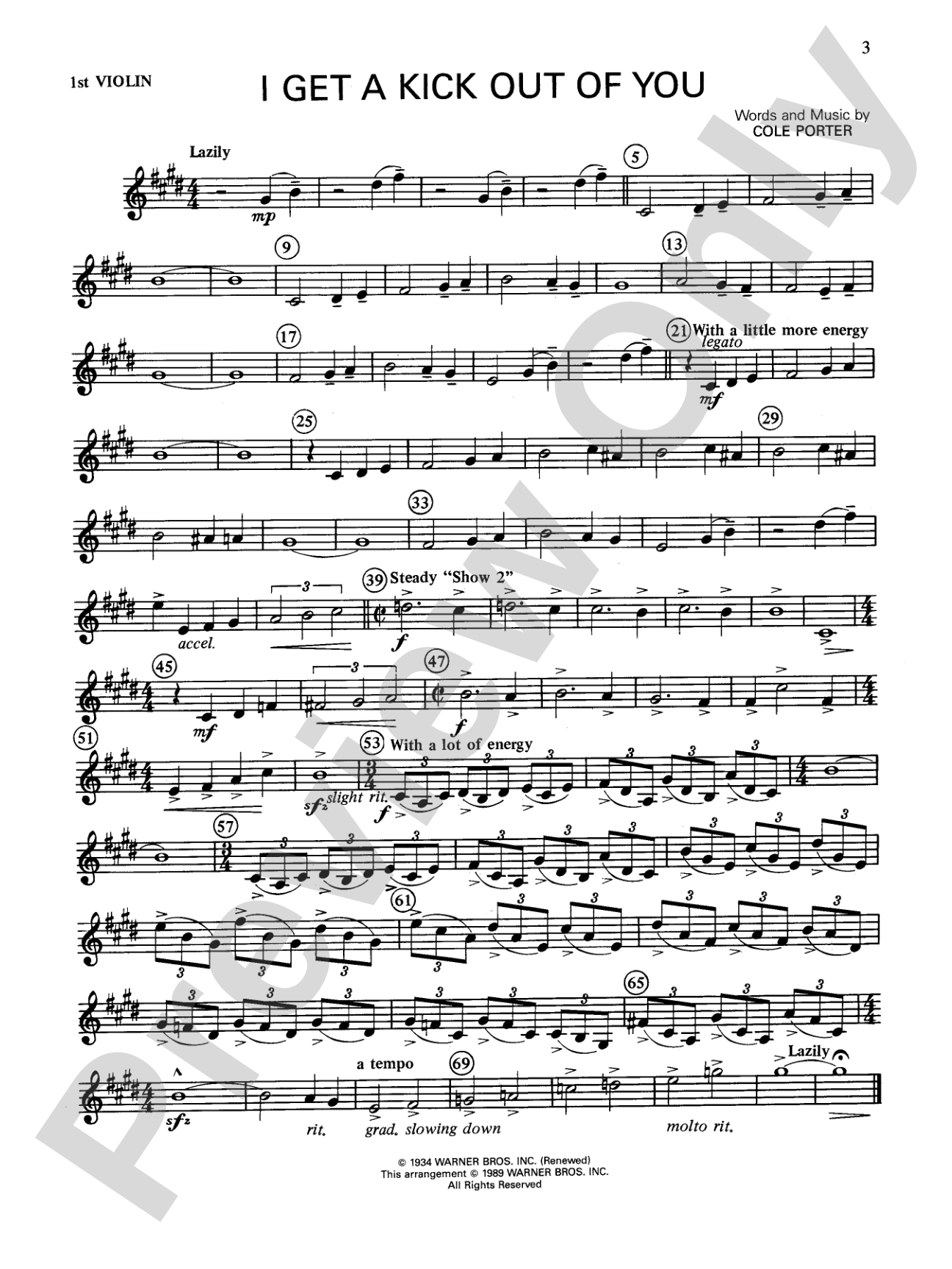 Cole Porter (Classic String Quartets): 1st Violin