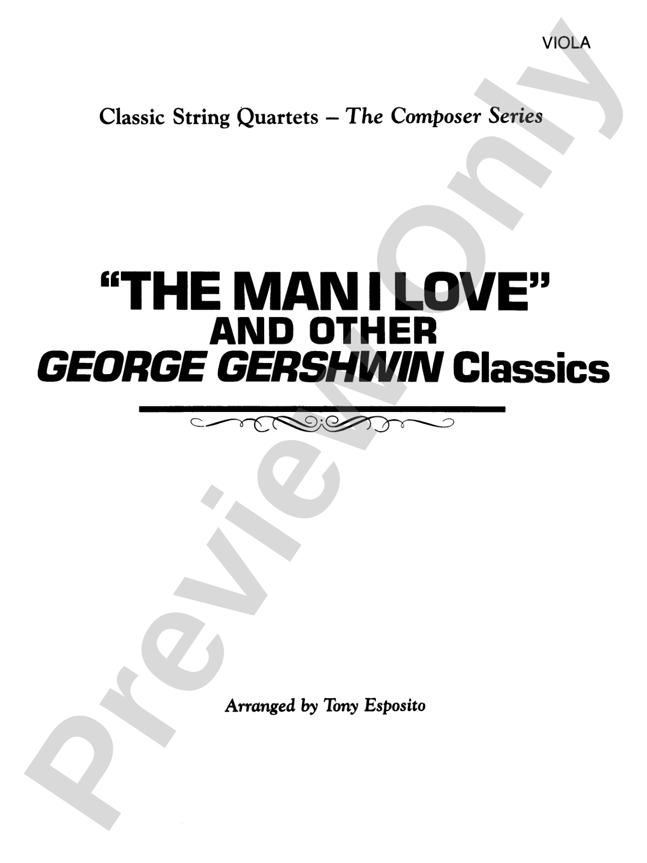 The Man I Love and Other George Gershwin Classics: Viola