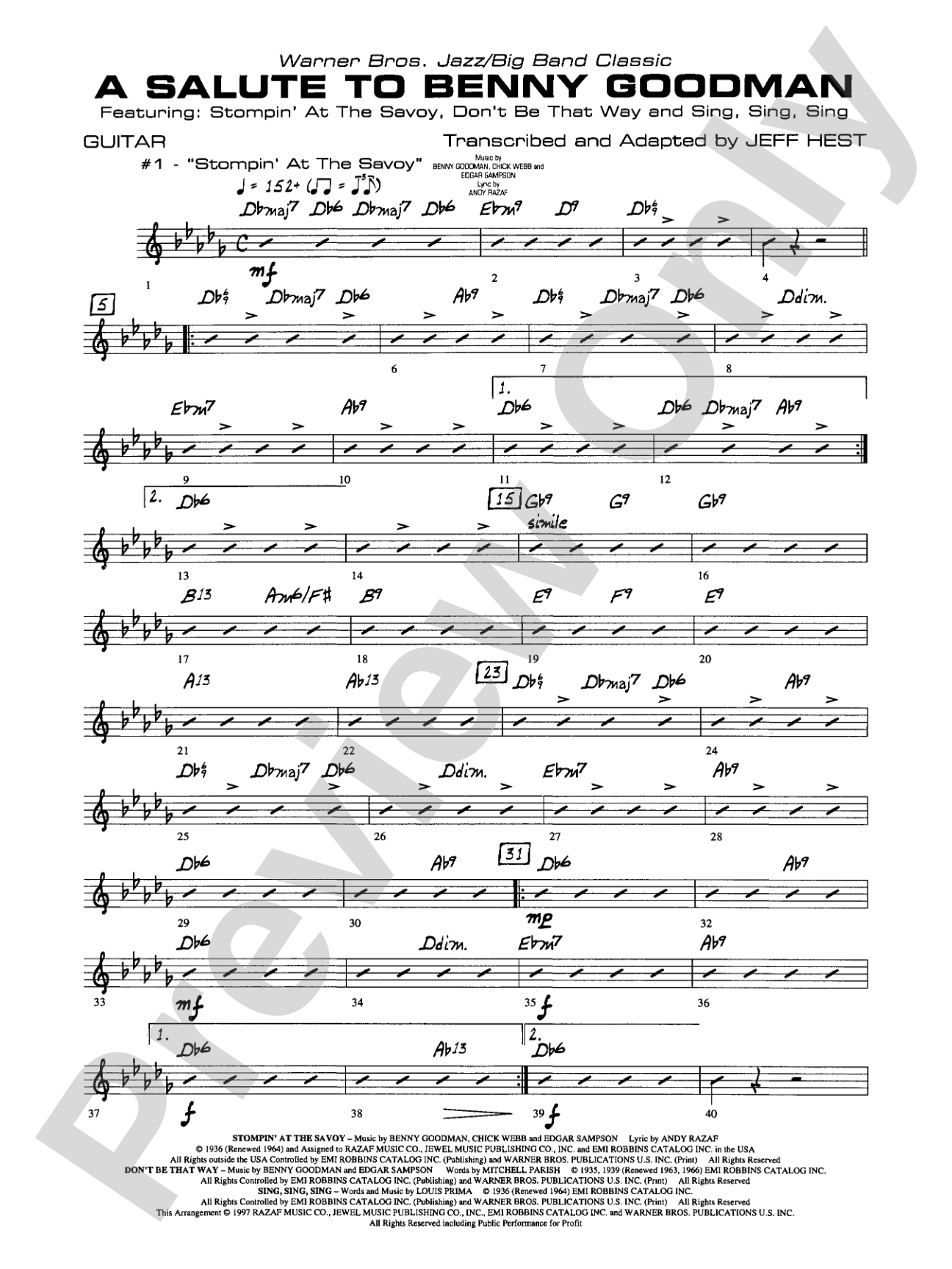 A Salute to Benny Goodman: Guitar