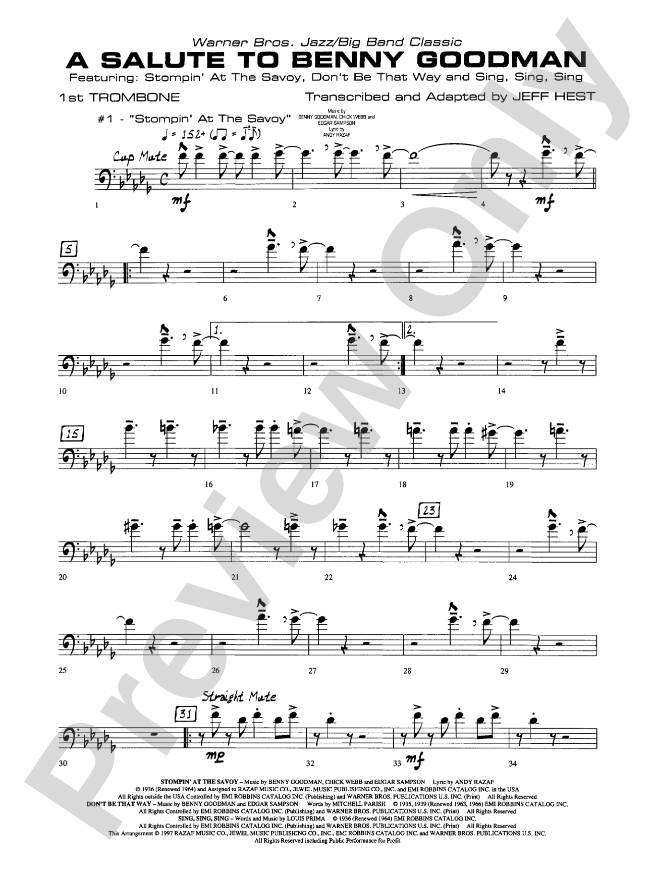 A Salute to Benny Goodman: 1st Trombone