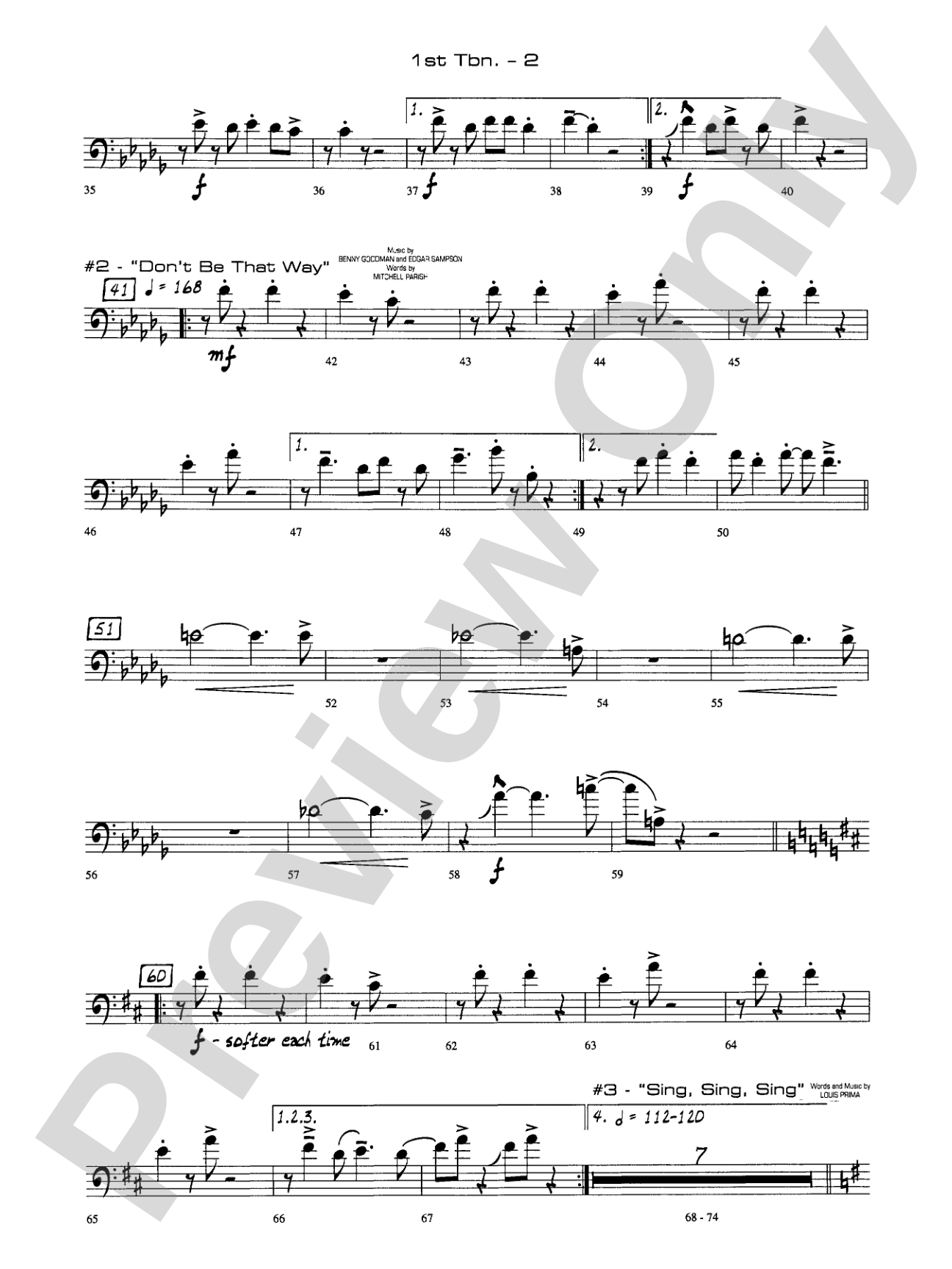 A Salute to Benny Goodman: 1st Trombone