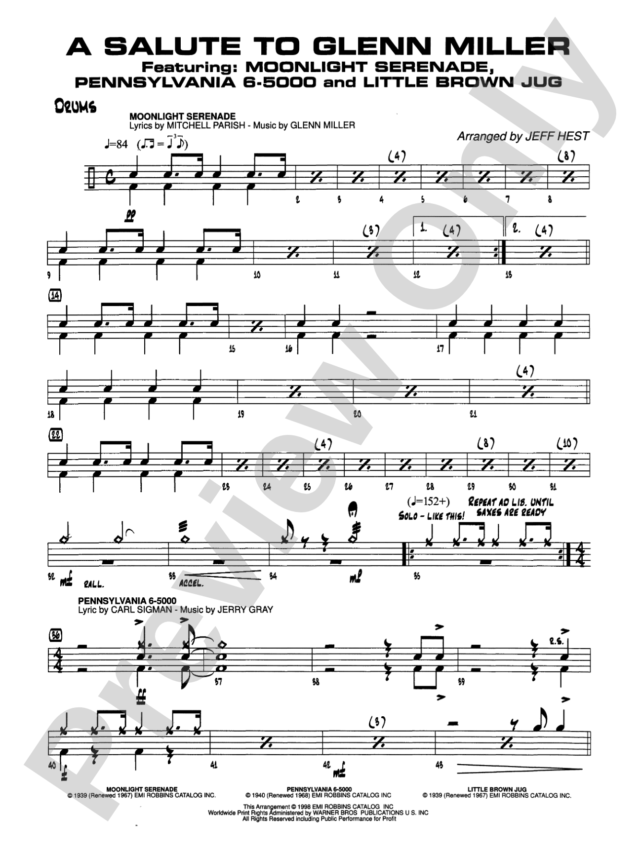 A Salute to Glenn Miller: Drums