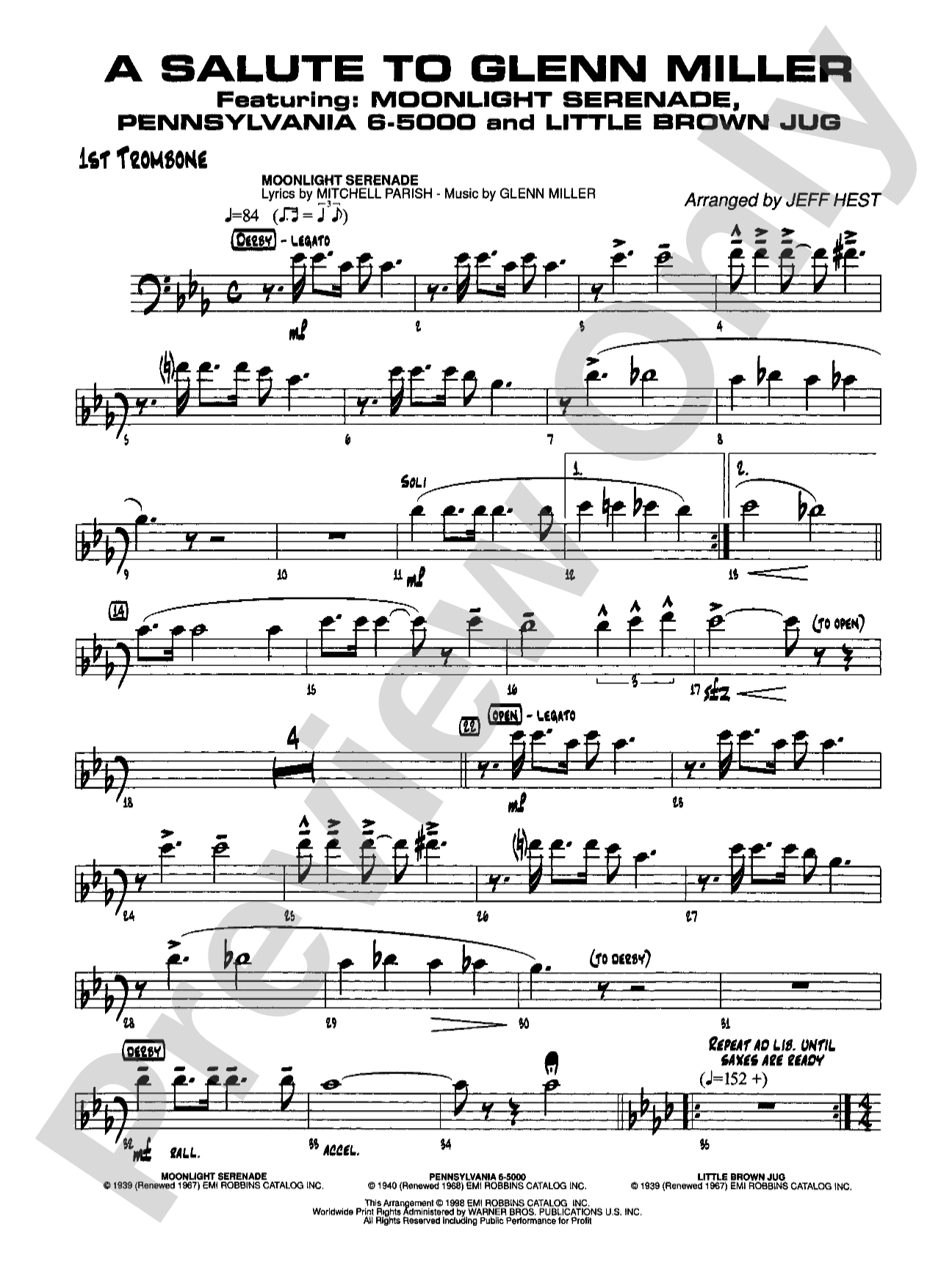 A Salute to Glenn Miller: 1st Trombone