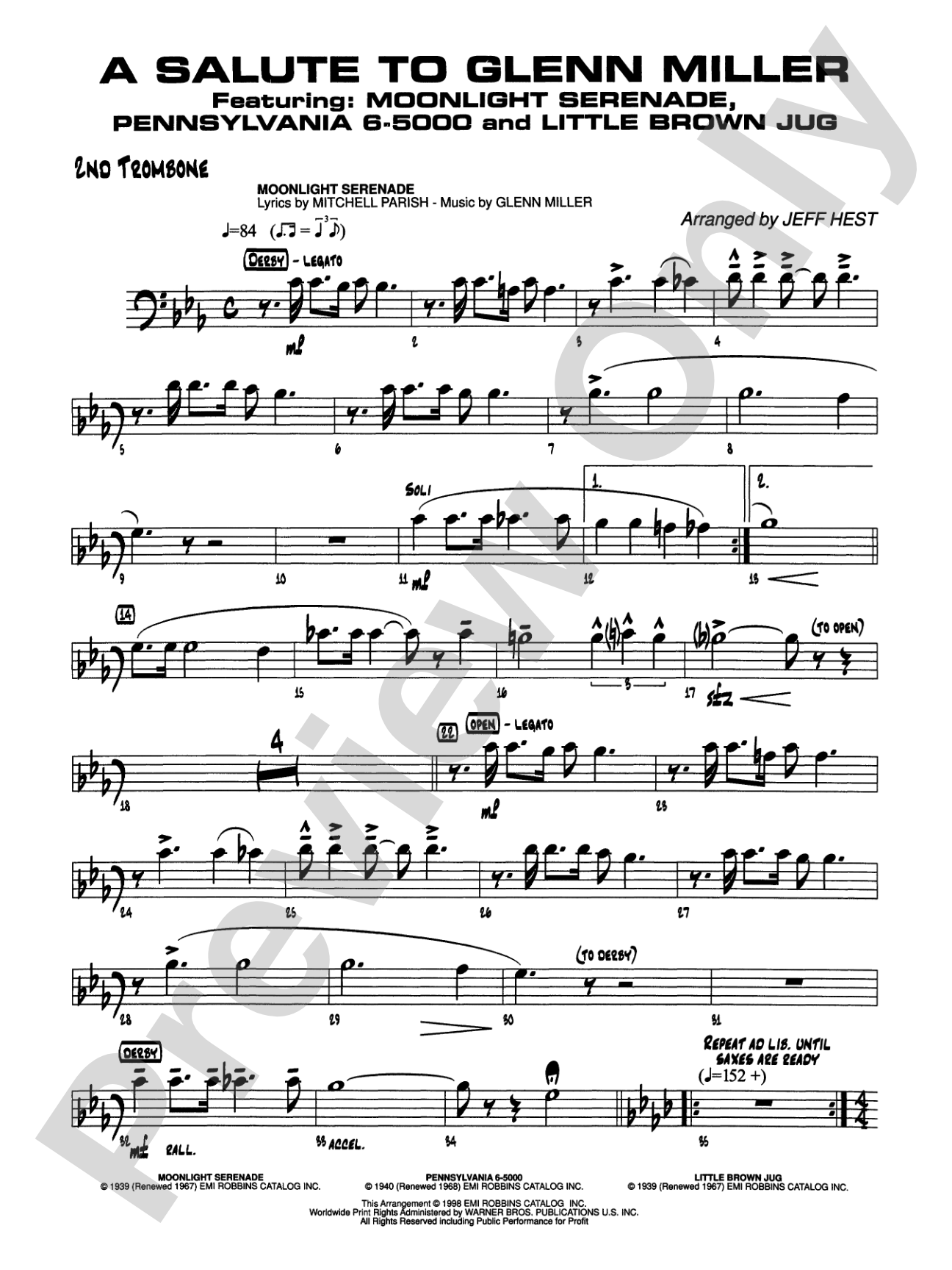 A Salute to Glenn Miller: 2nd Trombone