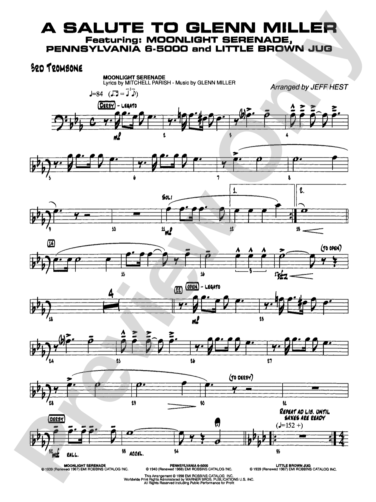 A Salute to Glenn Miller: 3rd Trombone