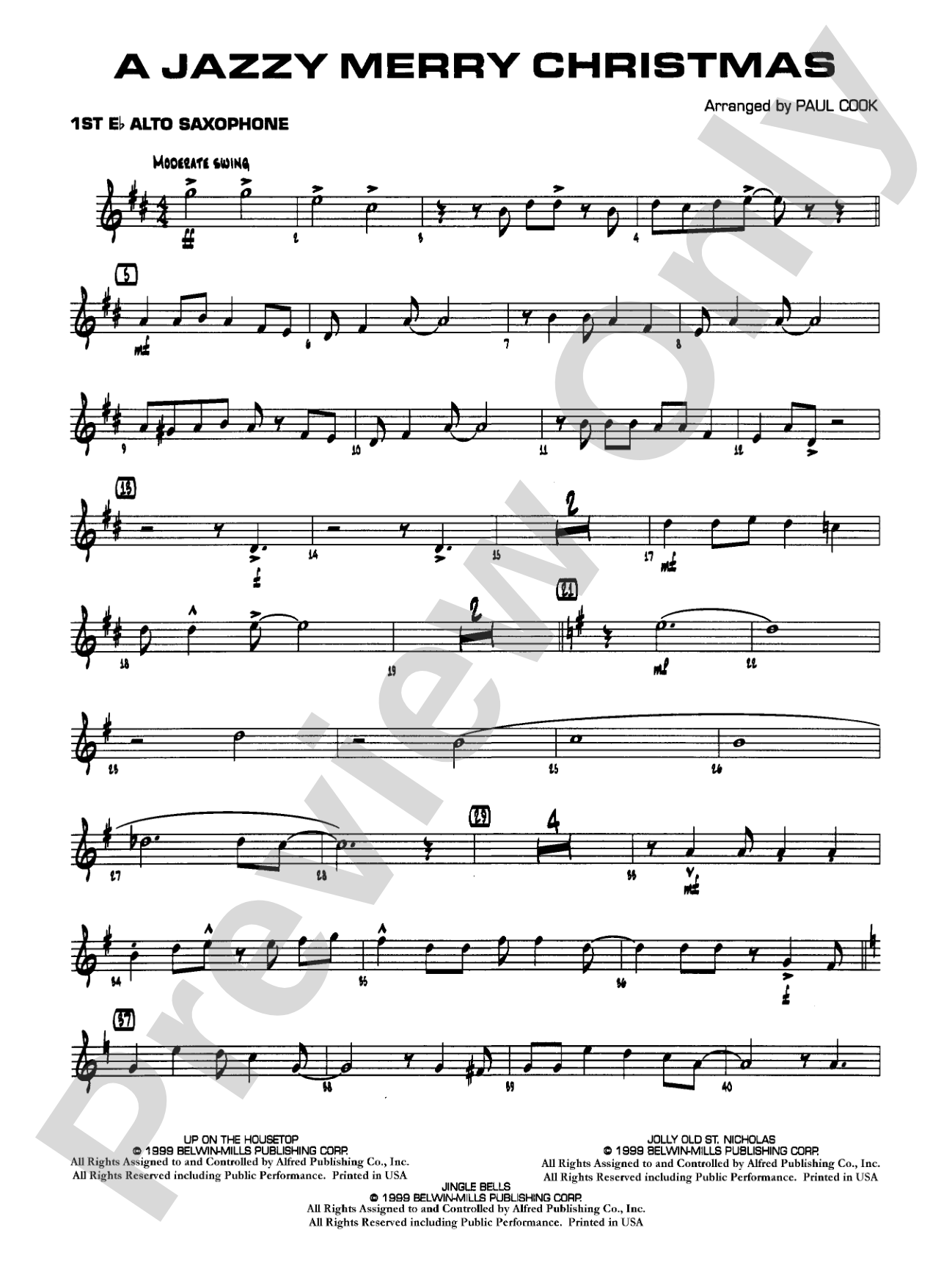 Jazzy Merry Christmas: E-flat Alto Saxophone