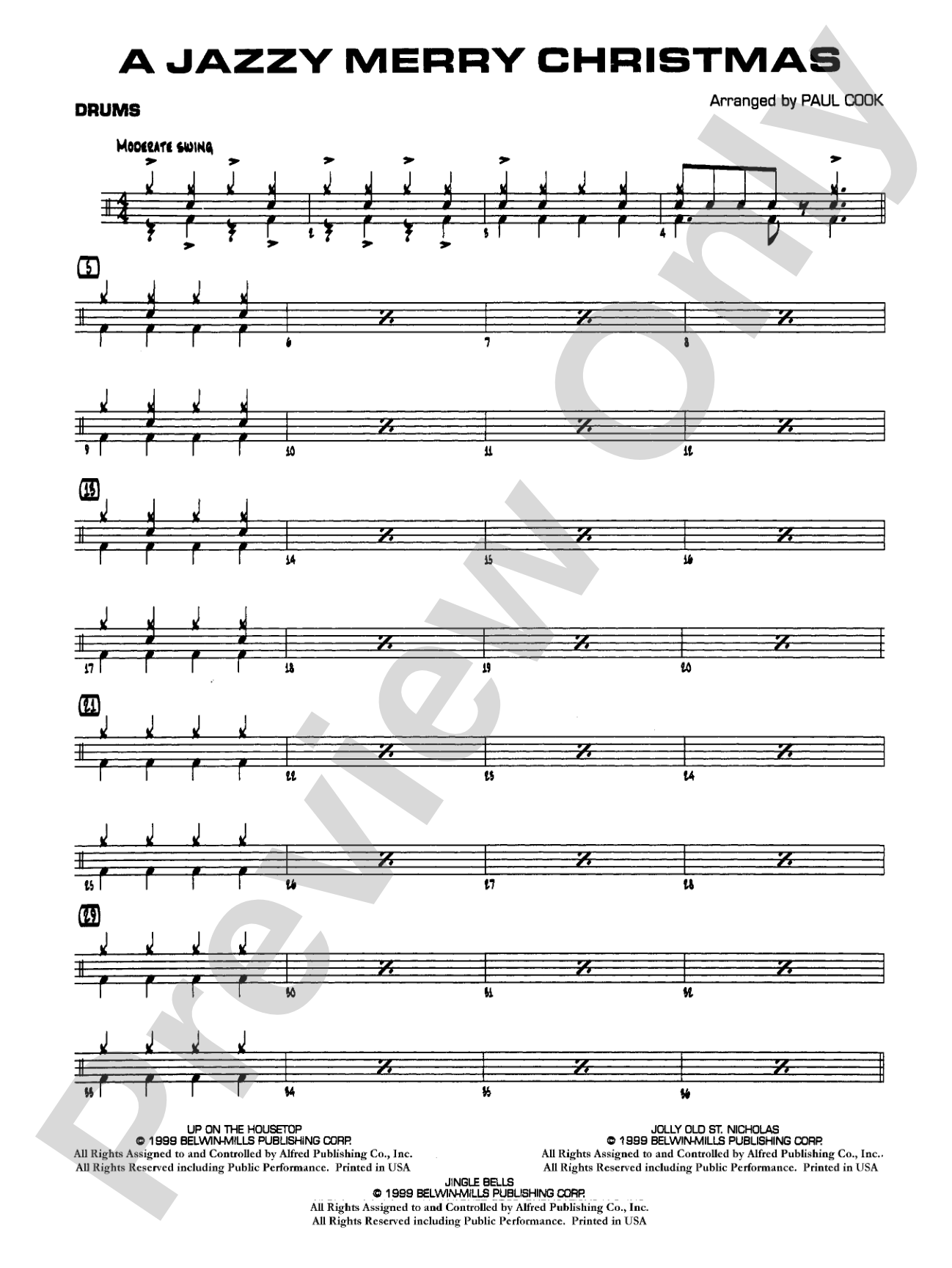 Jazzy Merry Christmas: Drums