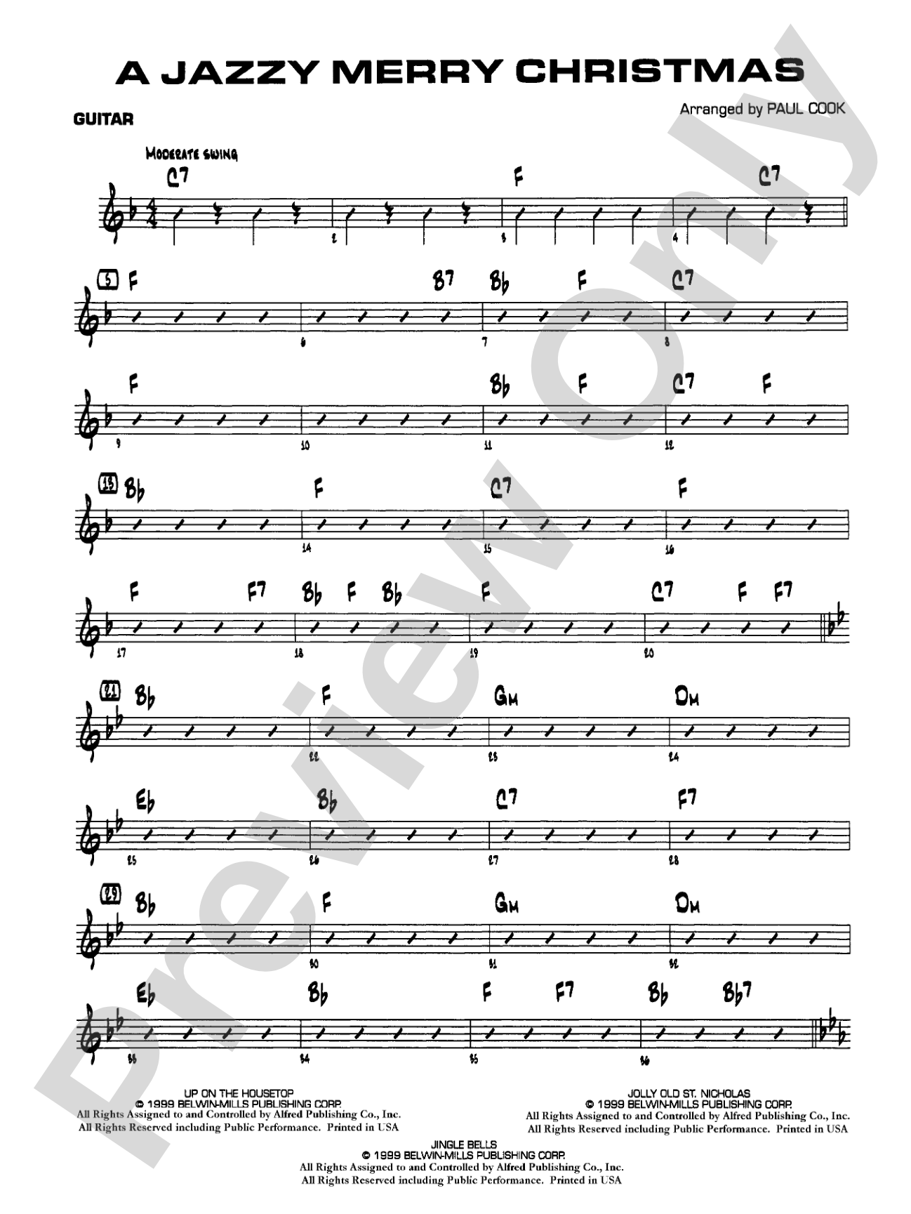 Jazzy Merry Christmas: Guitar