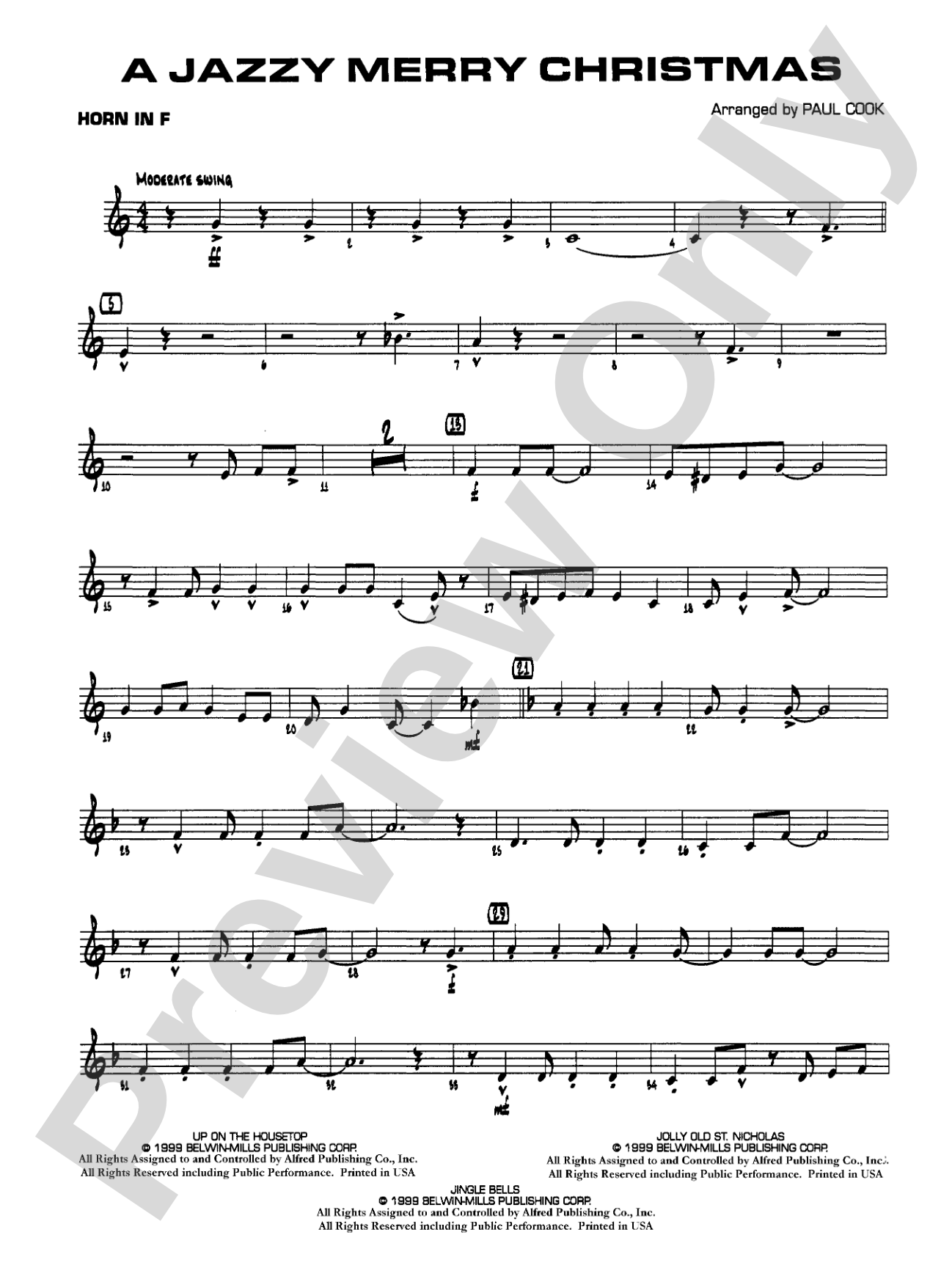 Jazzy Merry Christmas: 1st F Horn