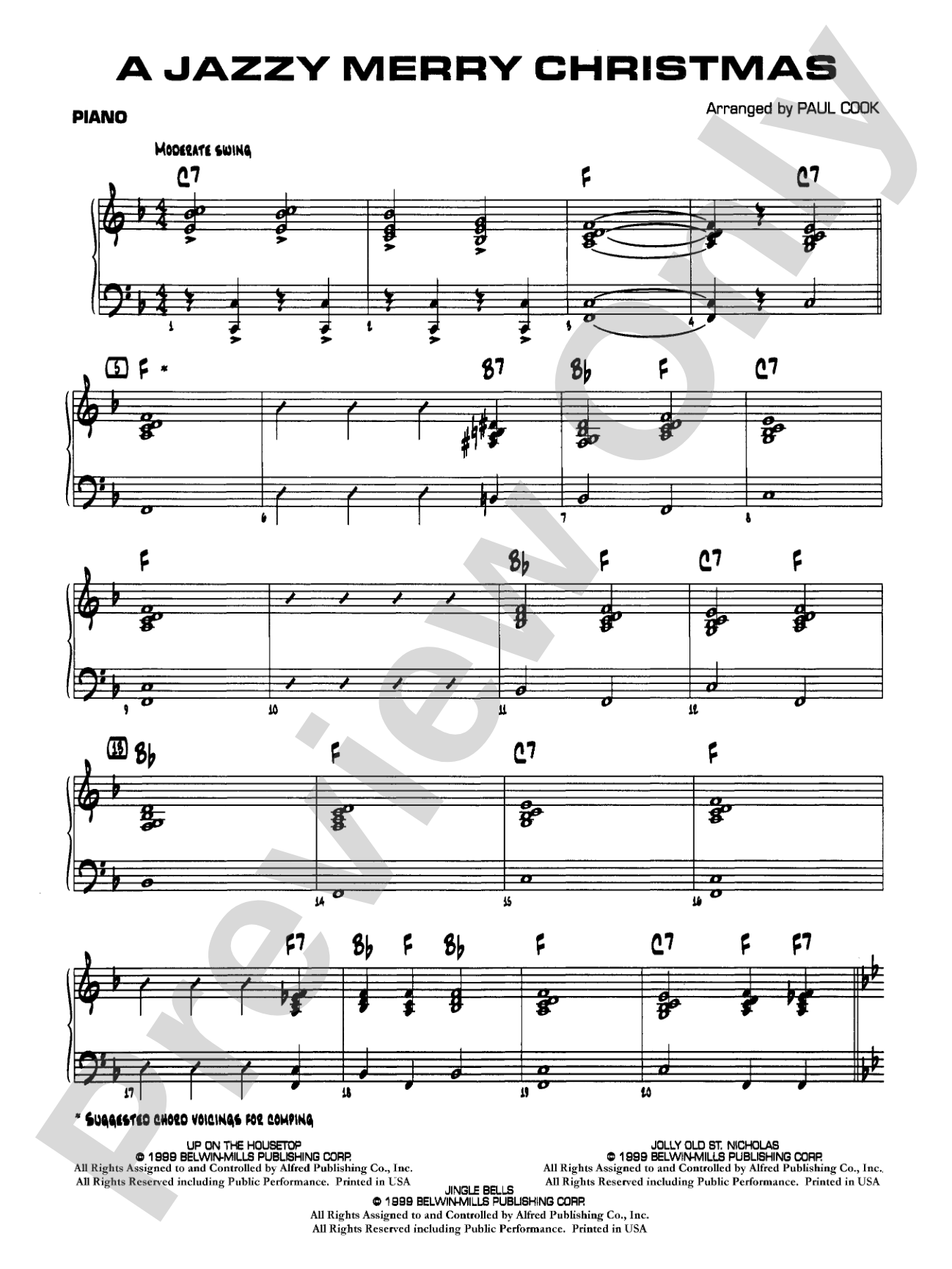 Jazzy Merry Christmas: Piano Accompaniment