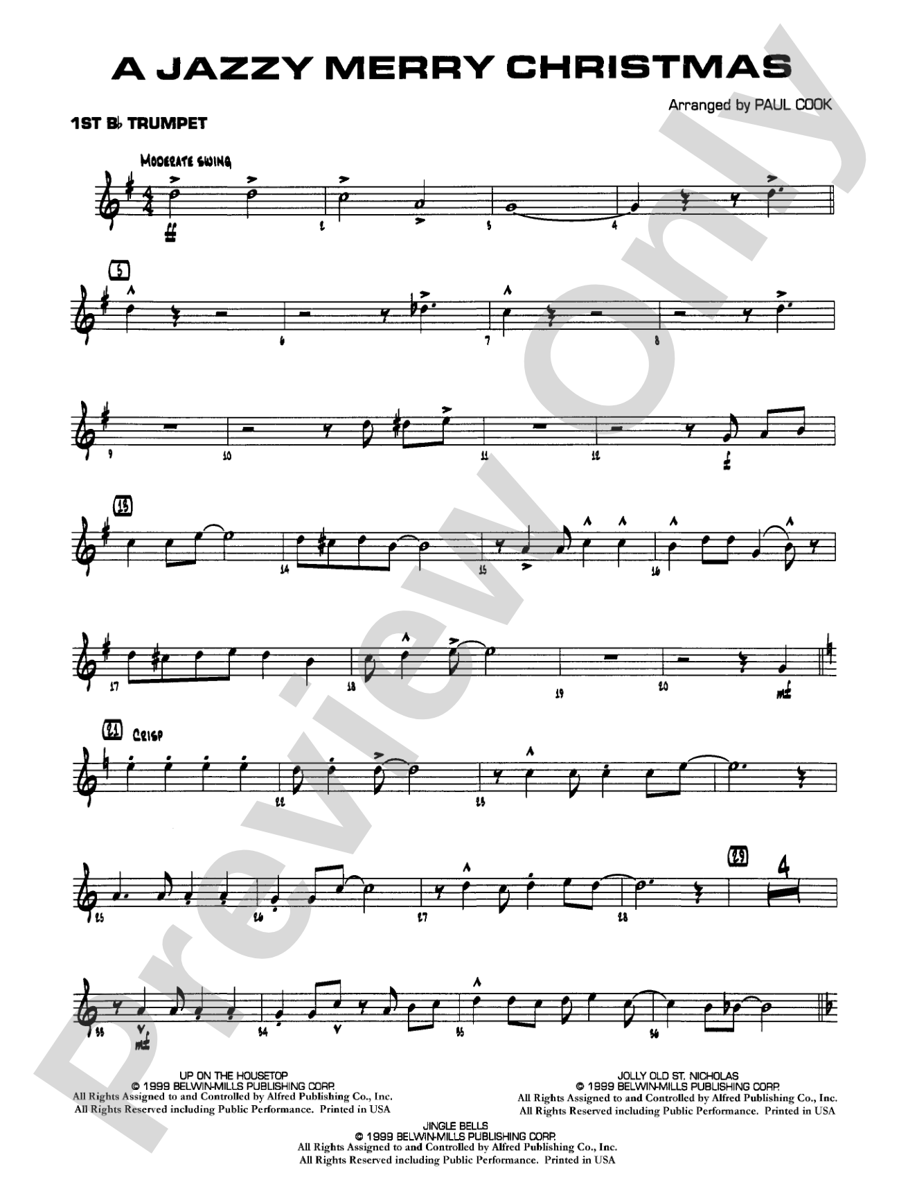 Jazzy Merry Christmas: 1st B-flat Trumpet