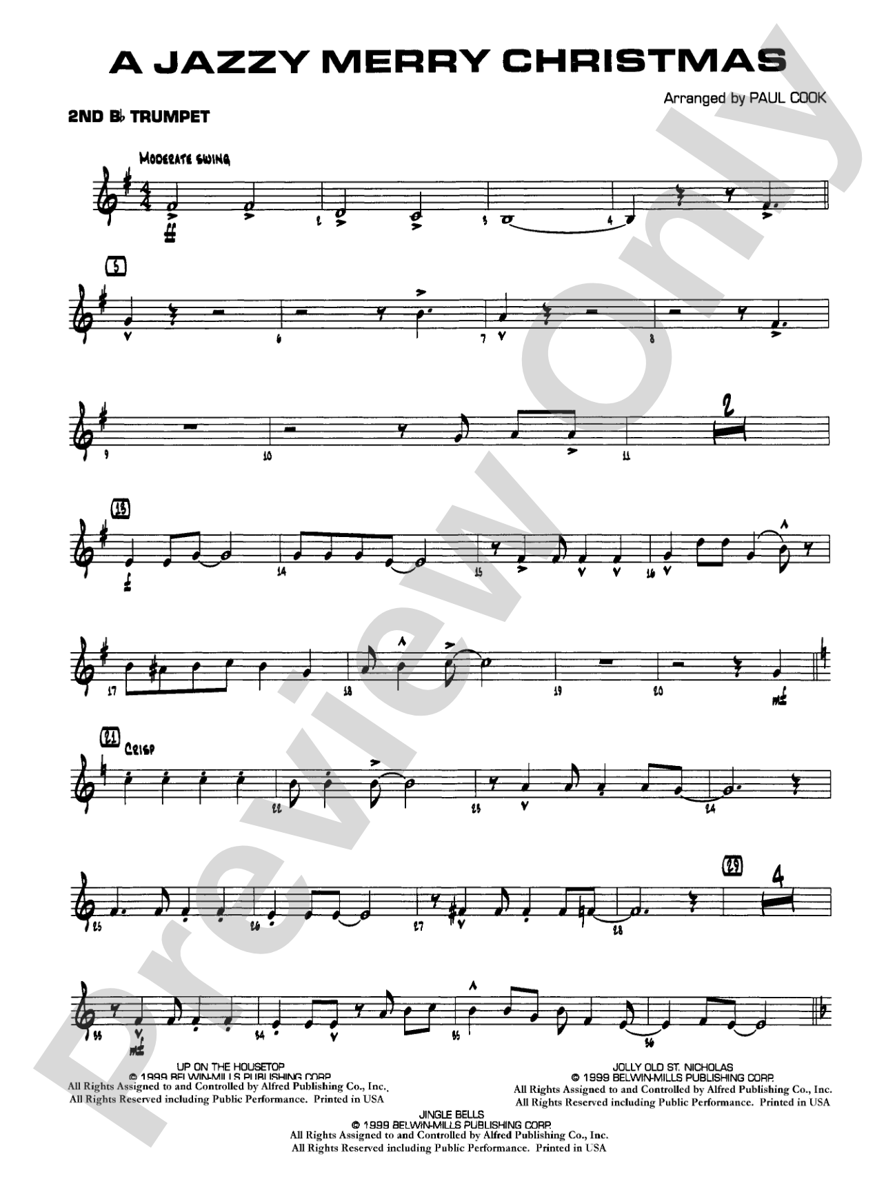 Jazzy Merry Christmas: 2nd B-flat Trumpet