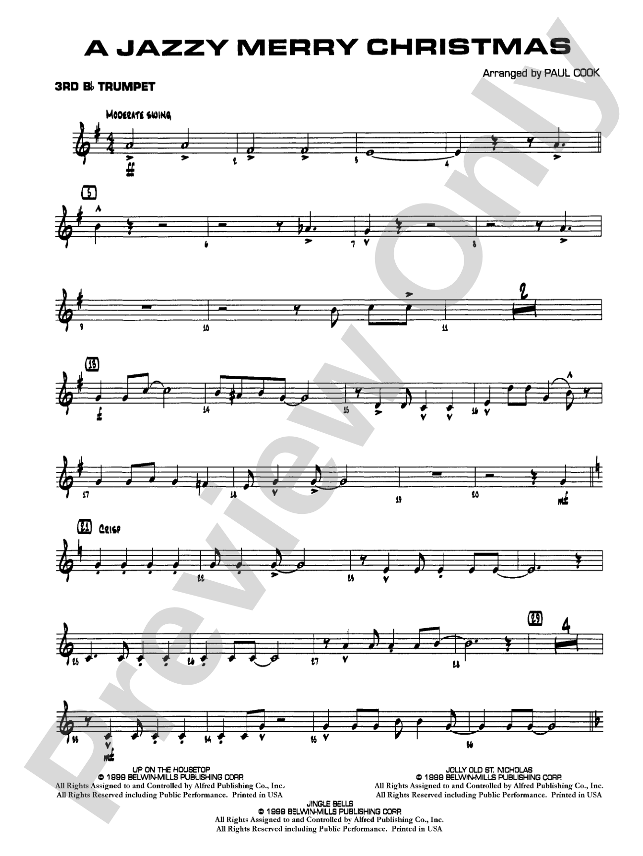 Jazzy Merry Christmas: 3rd B-flat Trumpet
