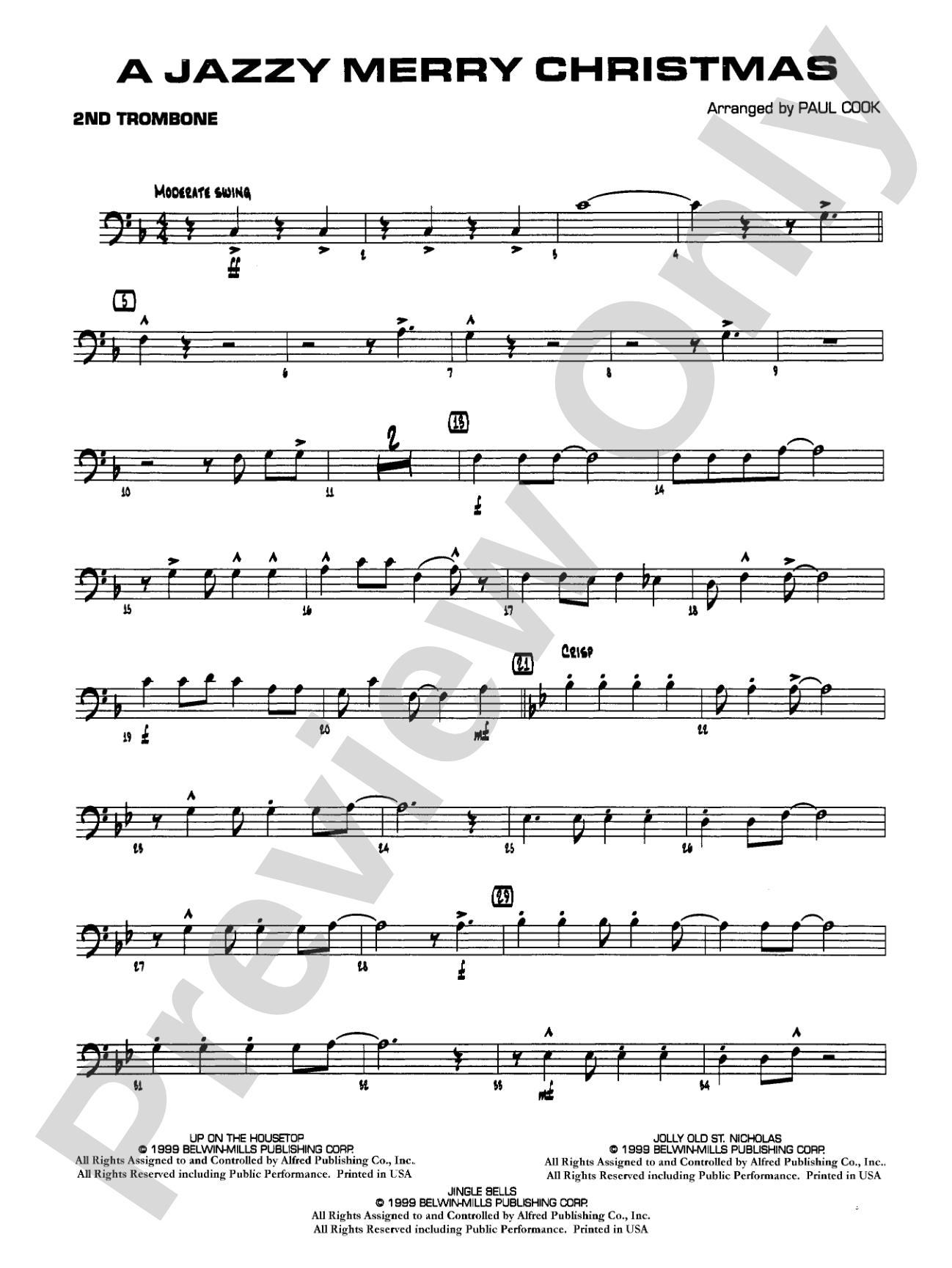 Jazzy Merry Christmas: 2nd Trombone