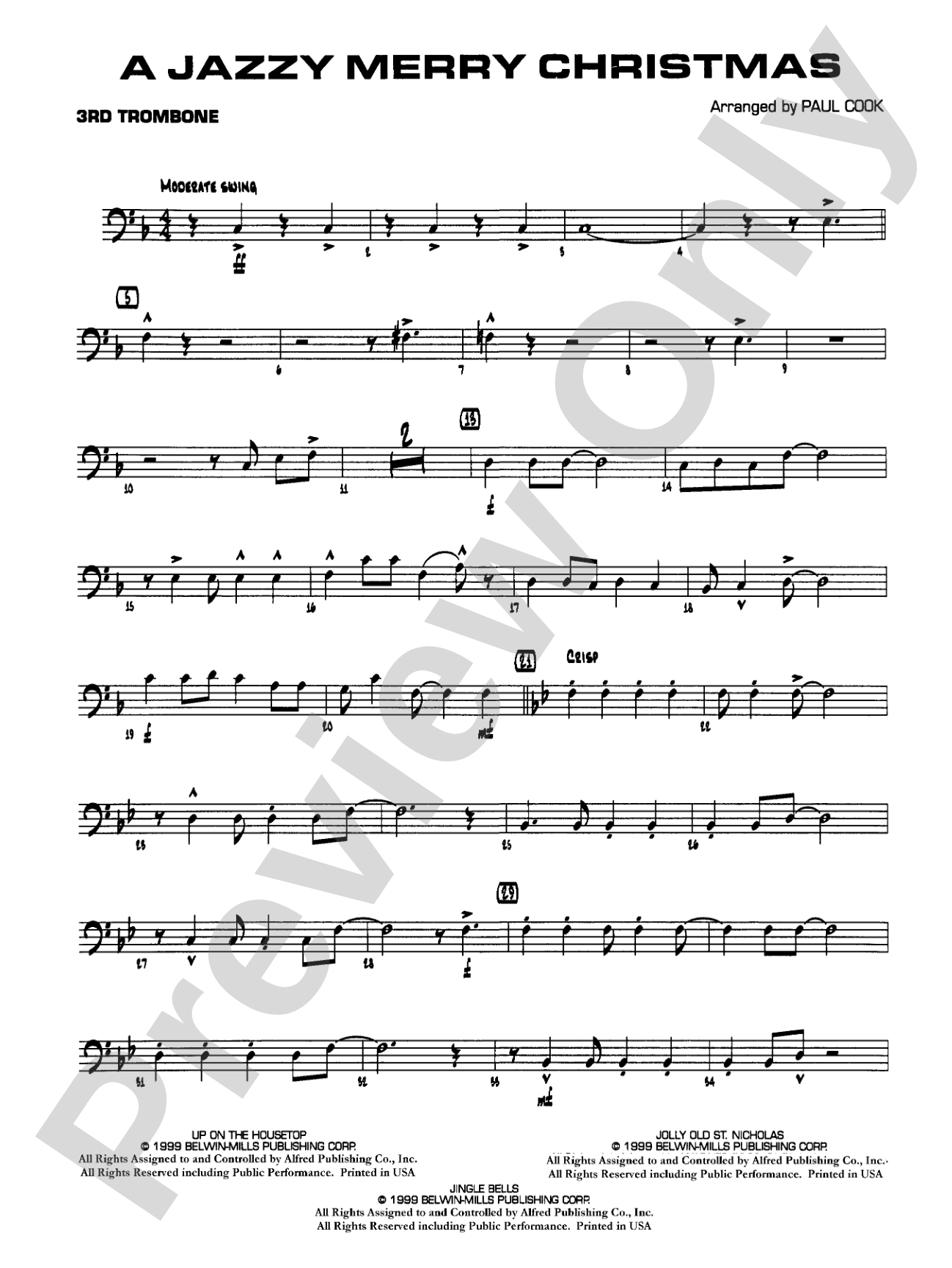 Jazzy Merry Christmas: 3rd Trombone