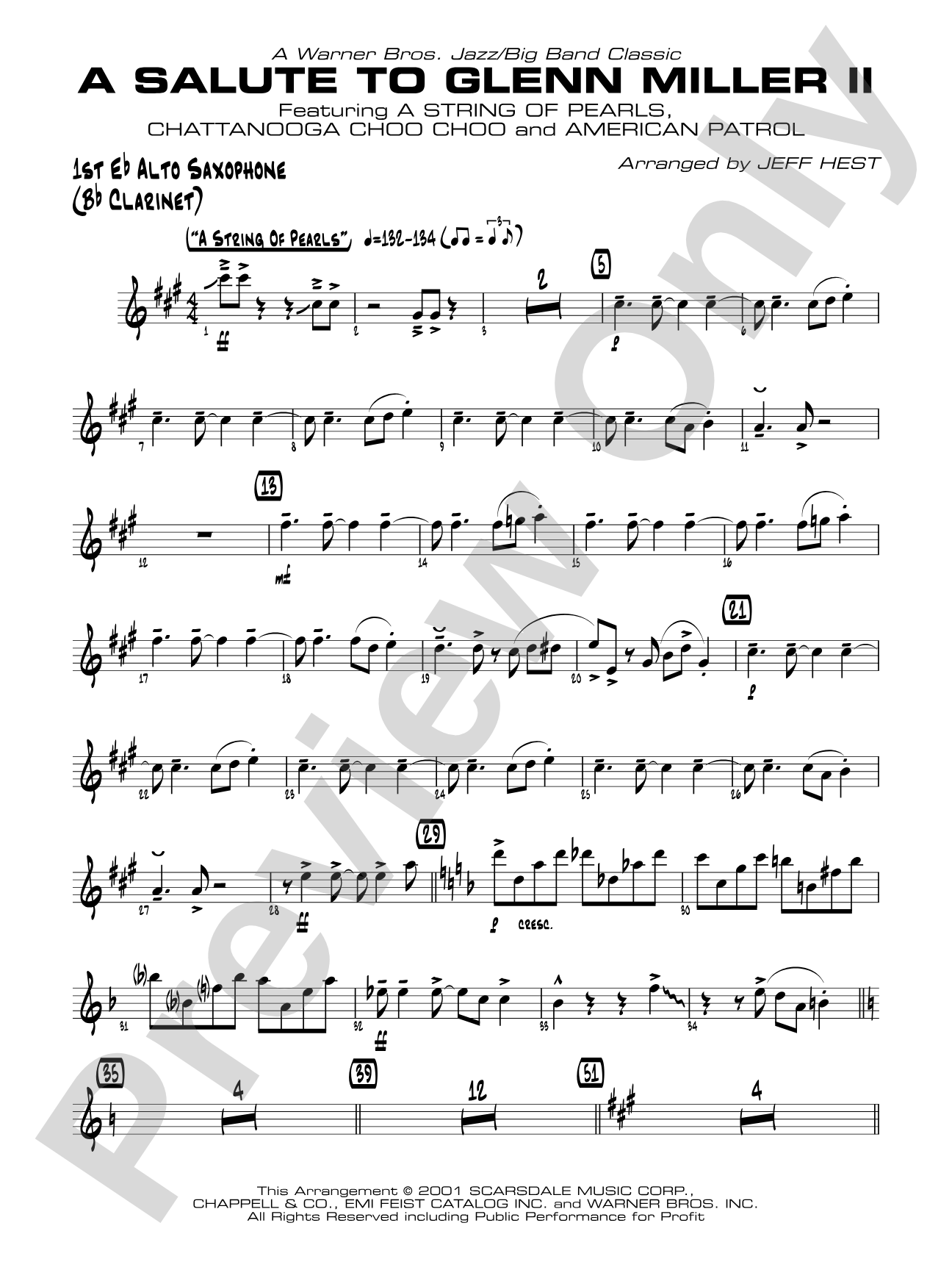 A Salute to Glenn Miller II: E-flat Alto Saxophone