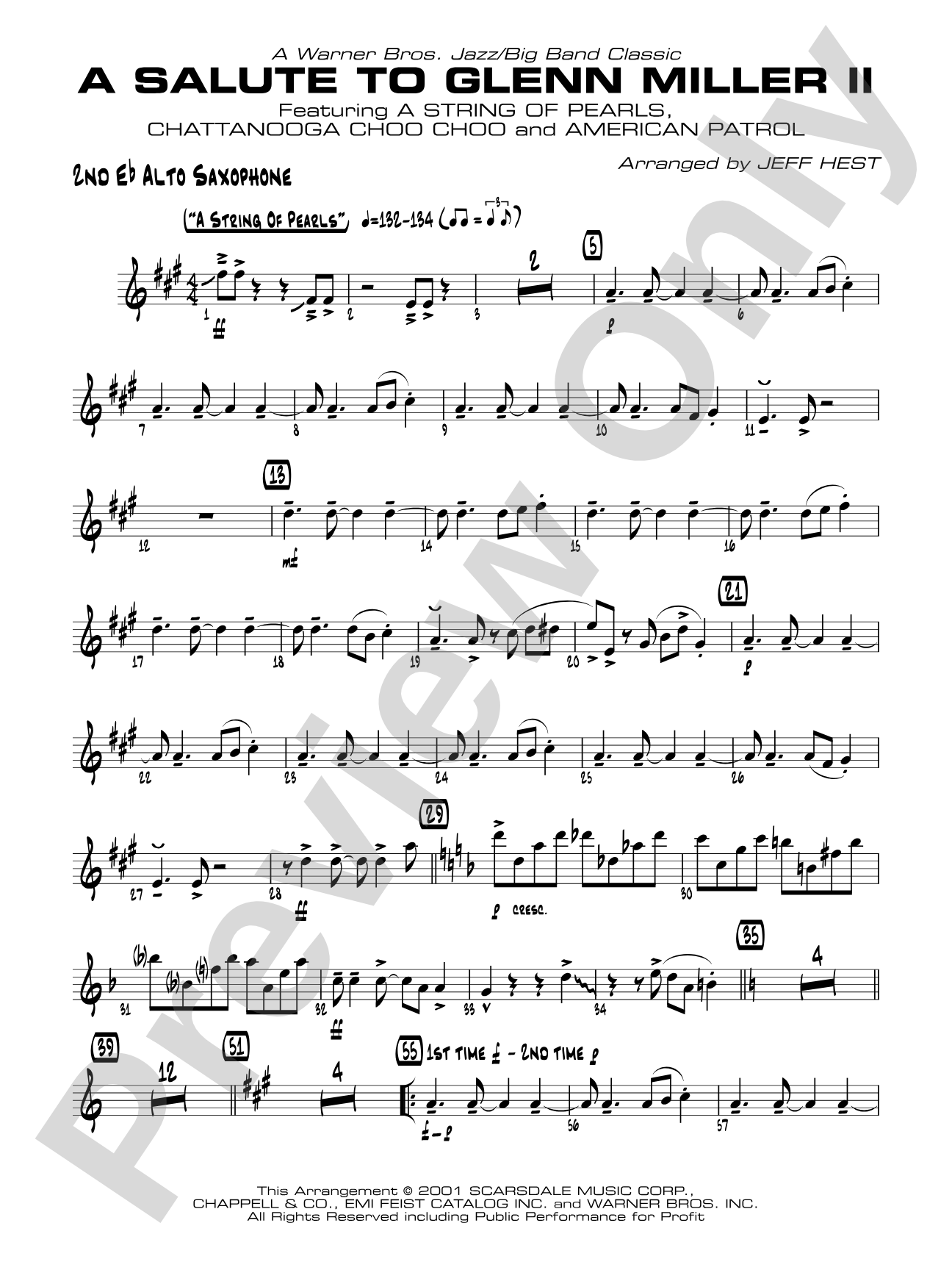 A Salute to Glenn Miller II: 2nd E-flat Alto Saxophone