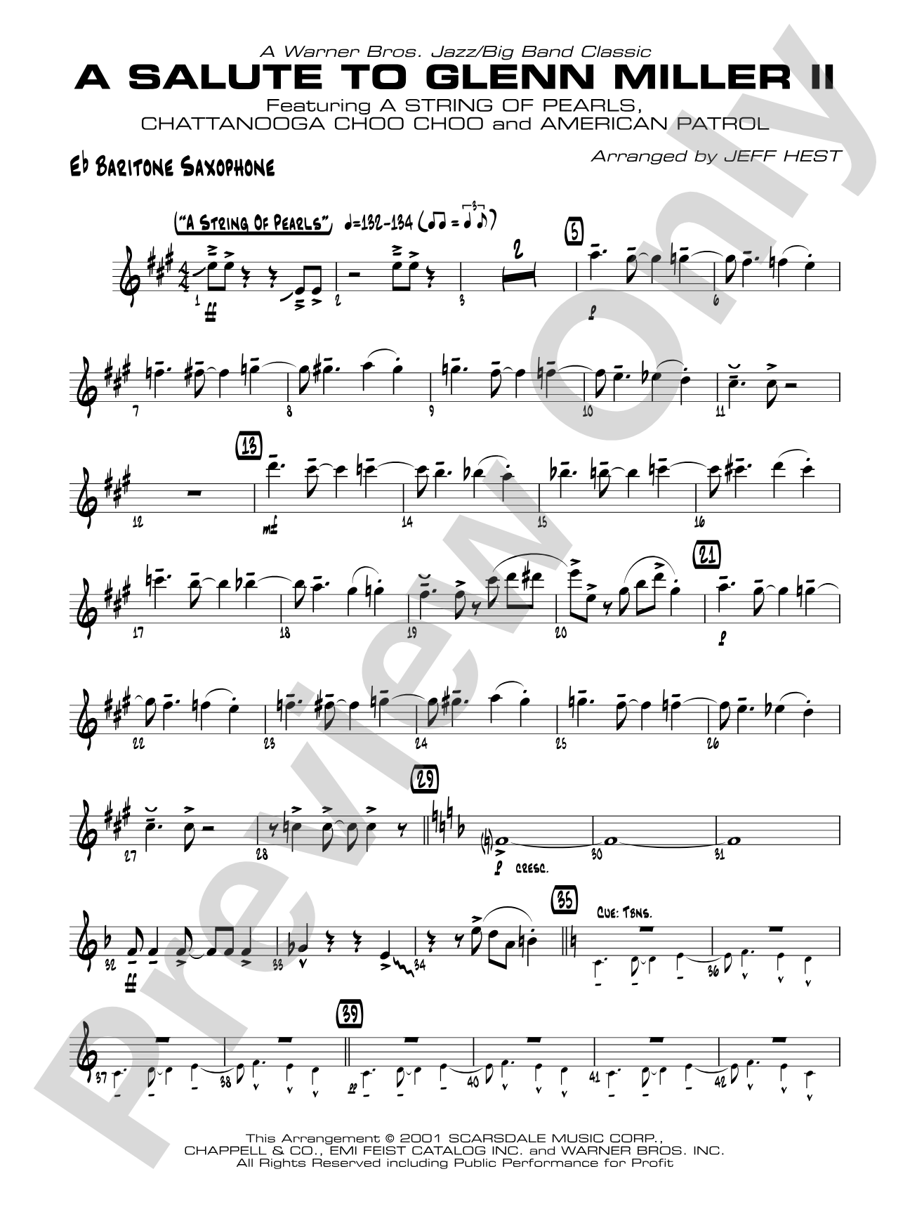 A Salute to Glenn Miller II: E-flat Baritone Saxophone