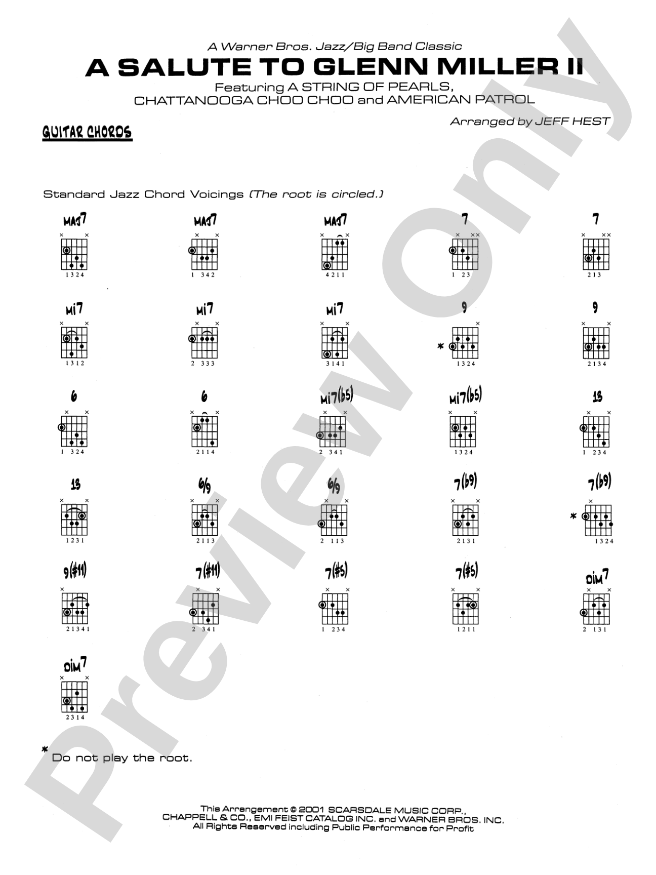 A Salute to Glenn Miller II: Guitar Chords