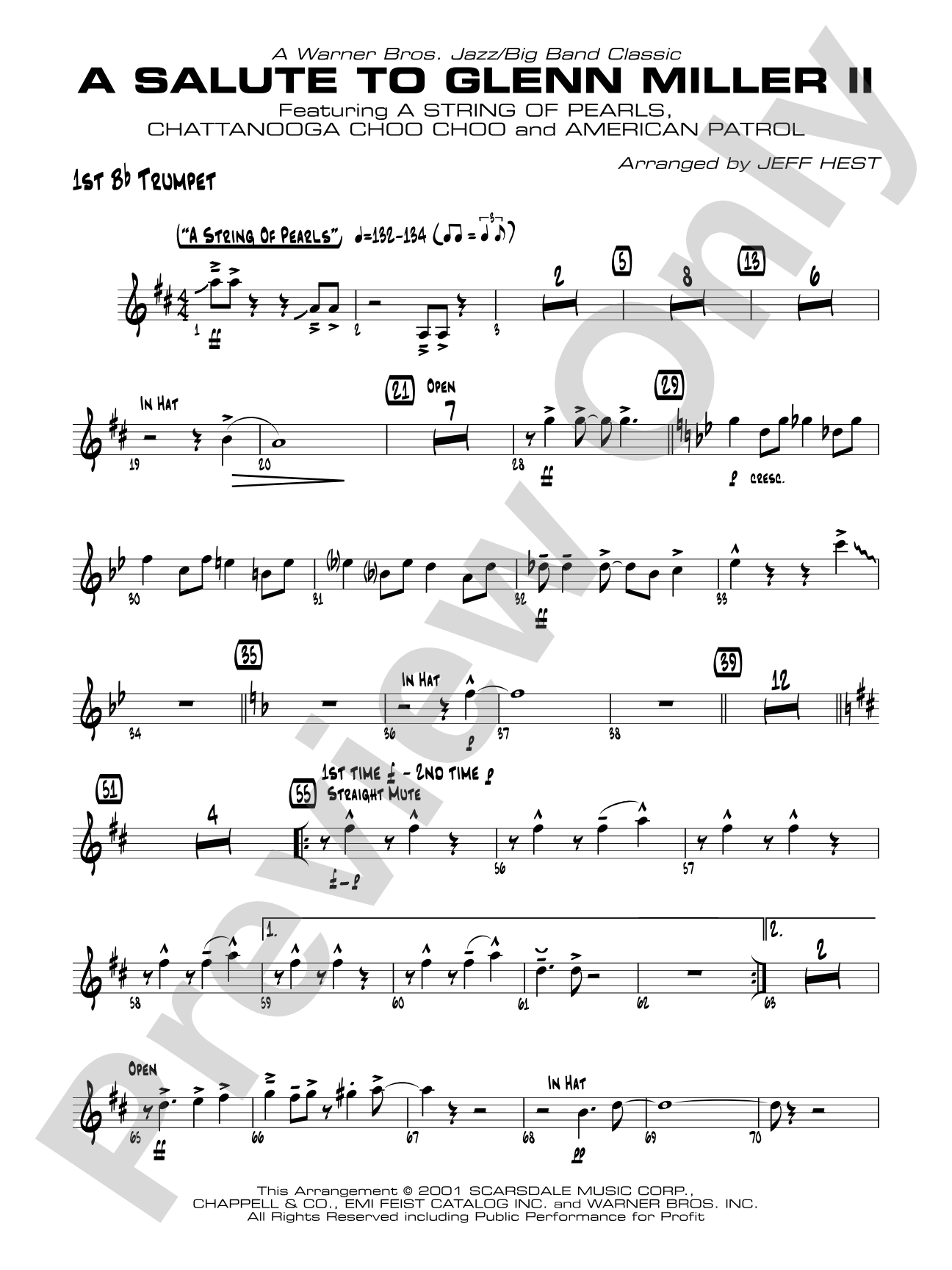 A Salute to Glenn Miller II: 1st B-flat Trumpet