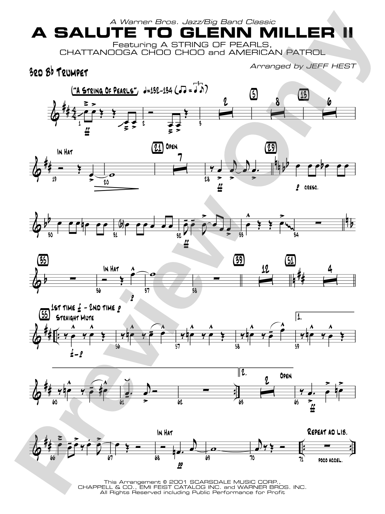 A Salute to Glenn Miller II: 3rd B-flat Trumpet