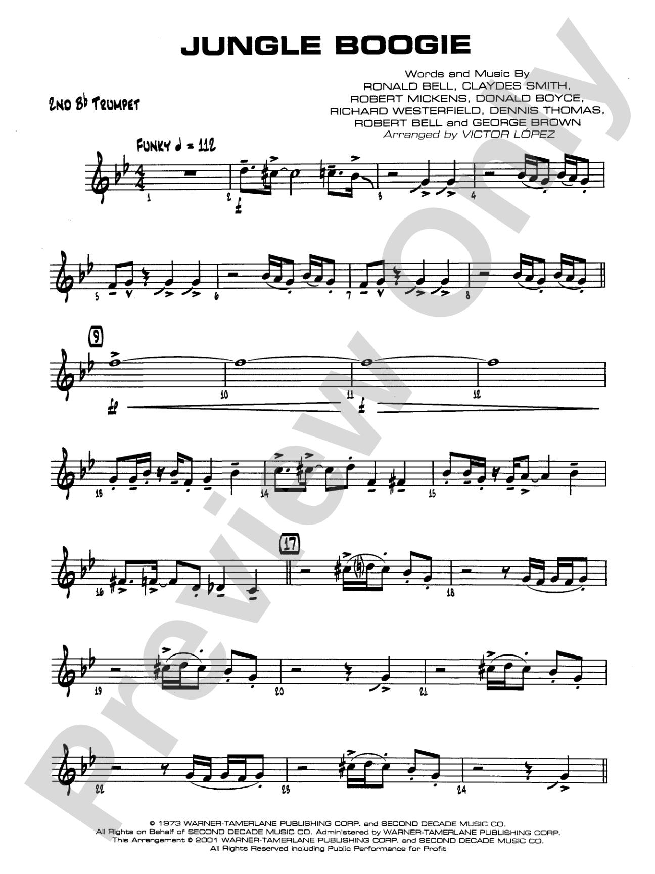 Jungle Boogie: 2nd B-flat Trumpet