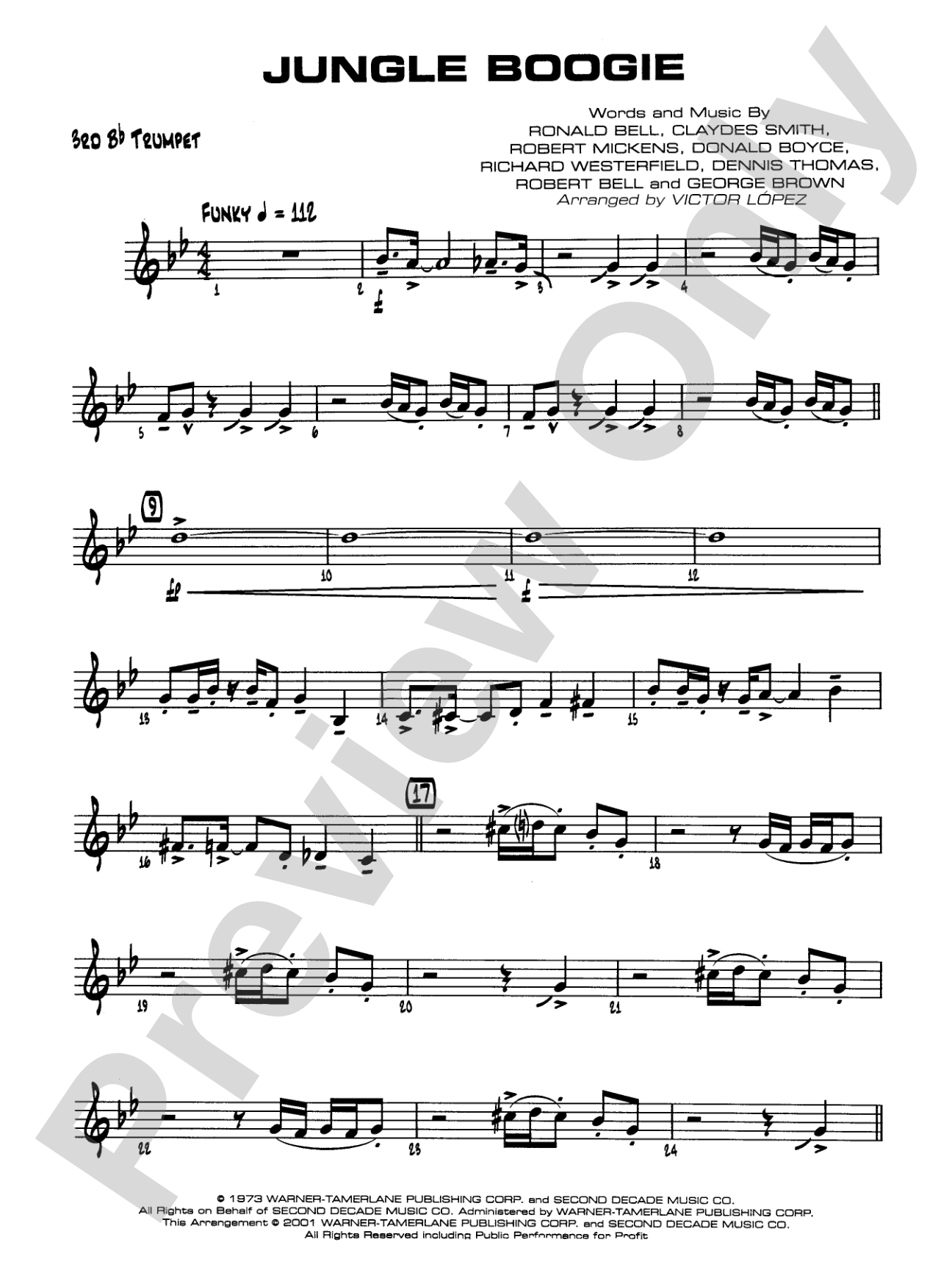 Jungle Boogie: 3rd B-flat Trumpet