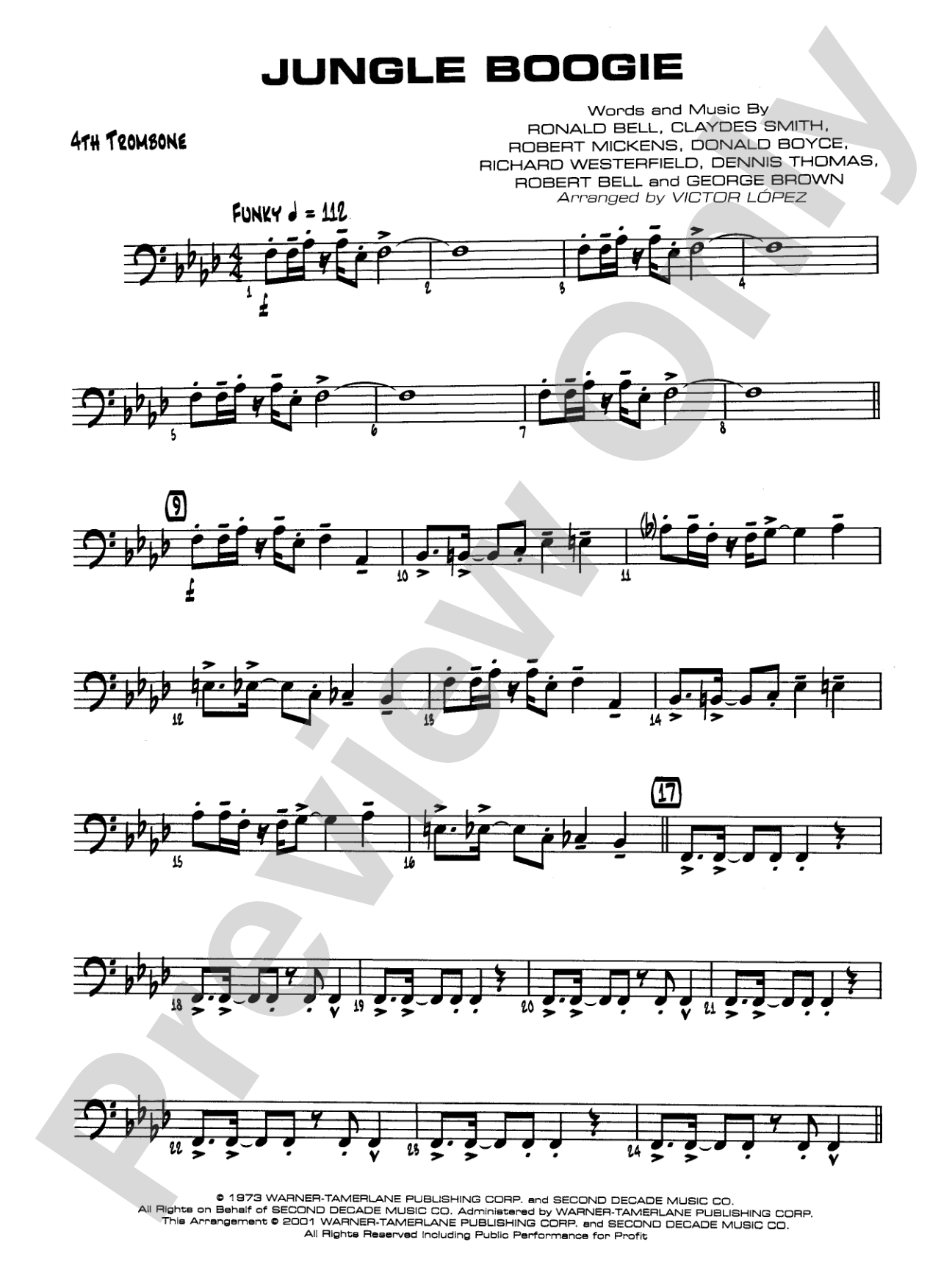 Jungle Boogie: 4th Trombone