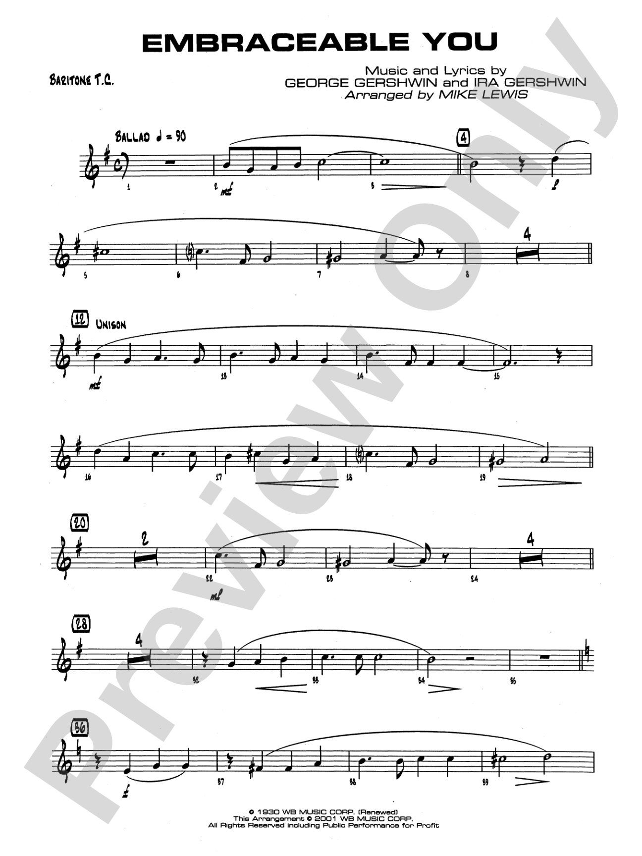 Embraceable You: Baritone T.C.
