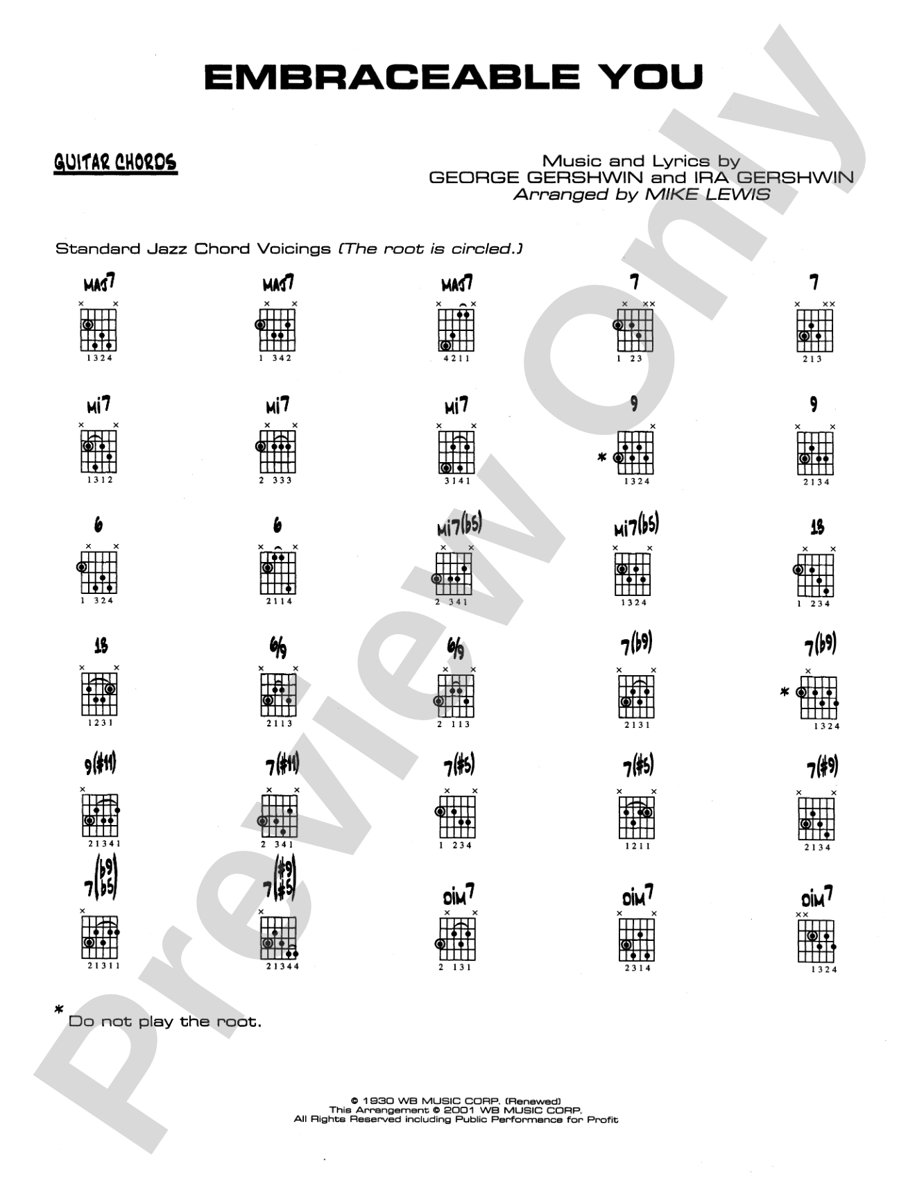 Embraceable You: Guitar Chords