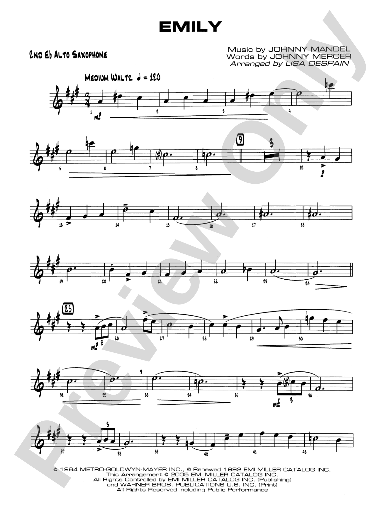 Emily: 2nd E-flat Alto Saxophone