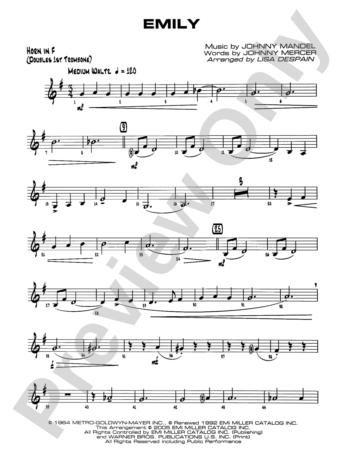 Emily: 1st F Horn