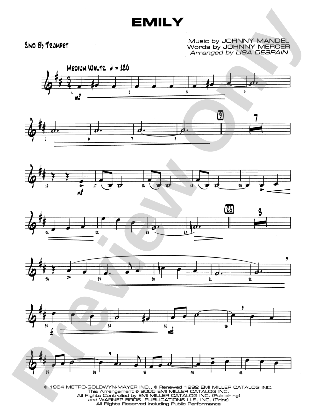 Emily: 2nd B-flat Trumpet