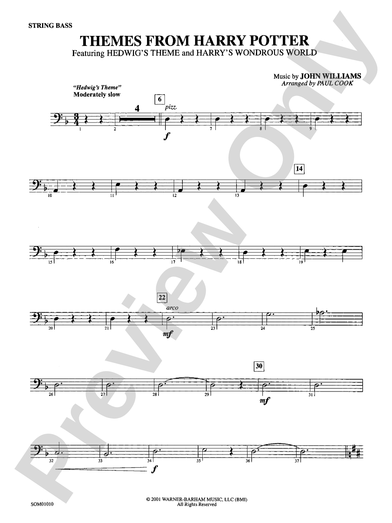 Harry Potter, Themes from: String Bass