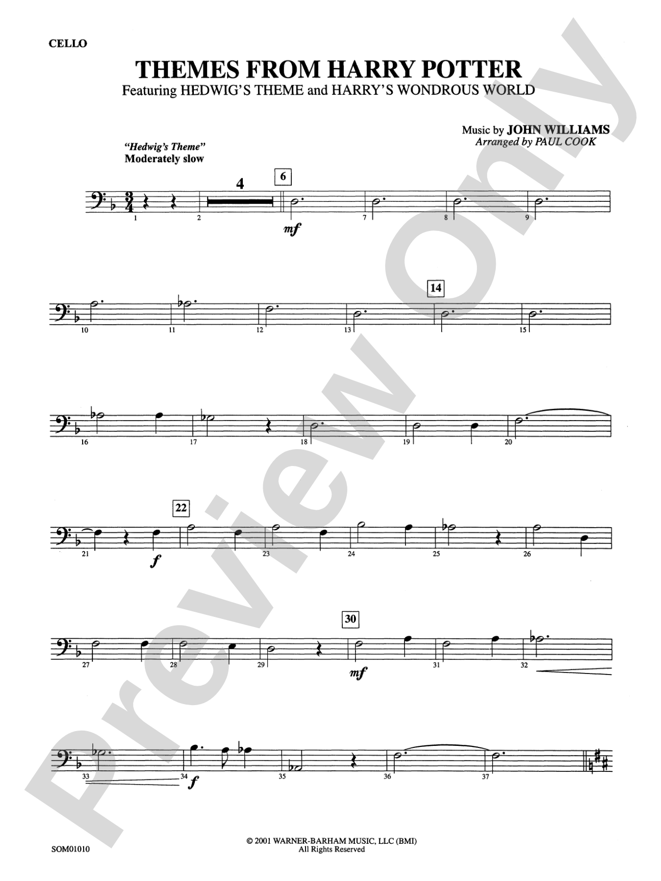 Harry Potter, Themes from: Cello