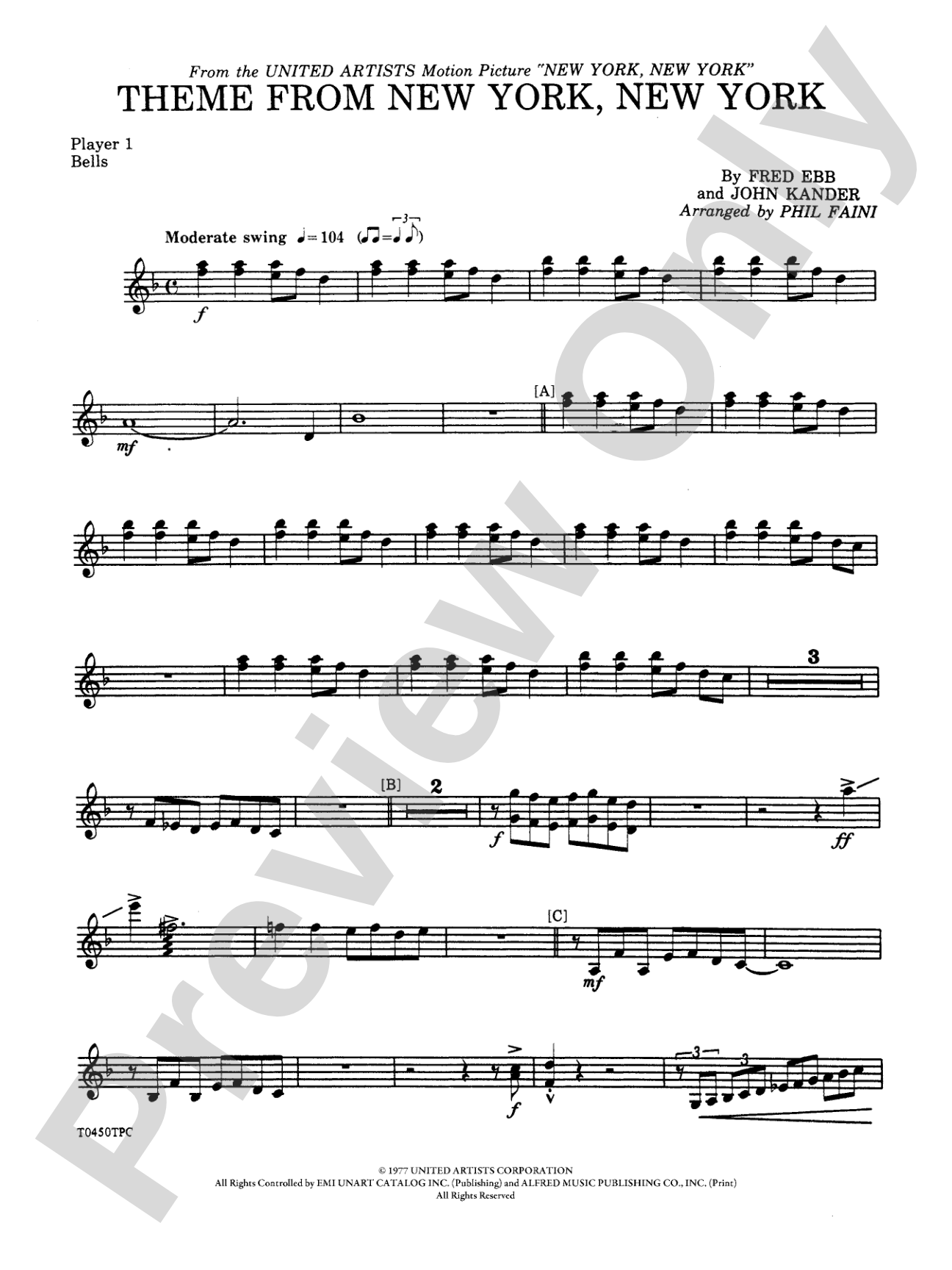 New York, New York, Theme from: Bells
